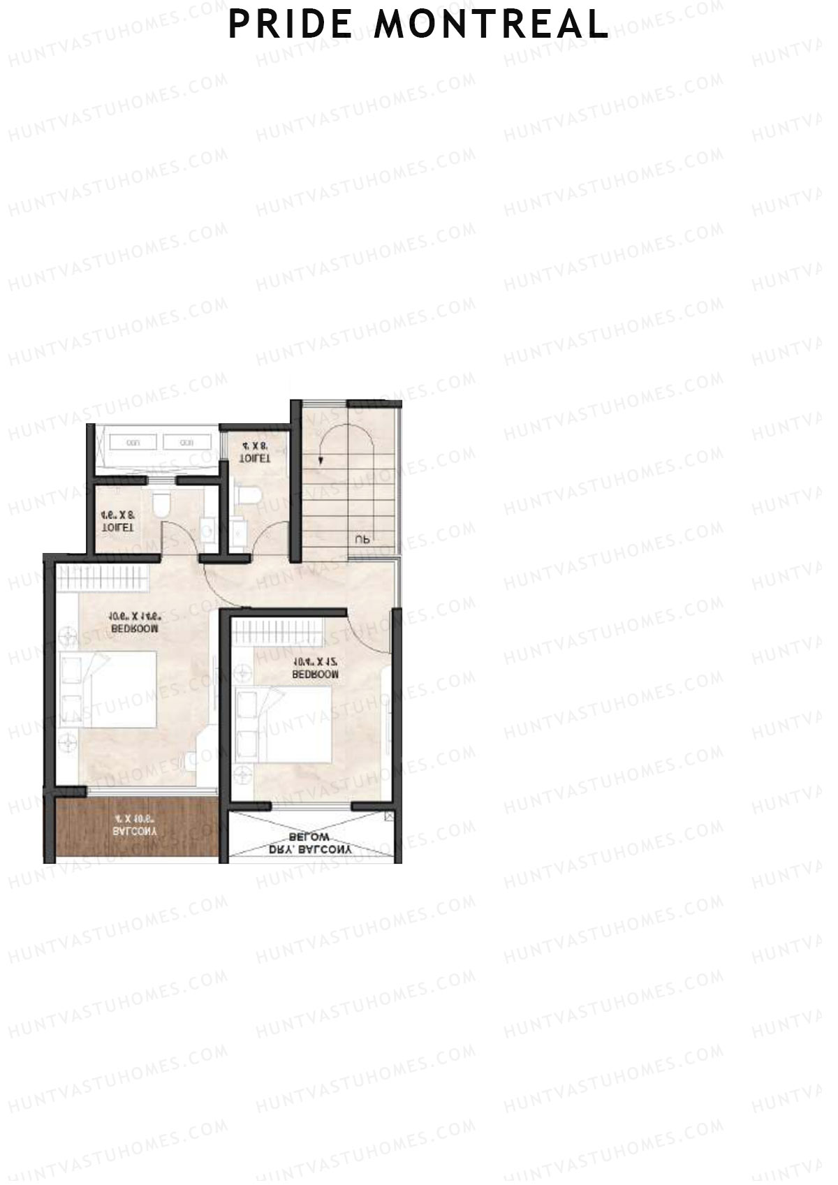 Pride Montreal Tower A Unit 4 (Duplex ) Floor Plan