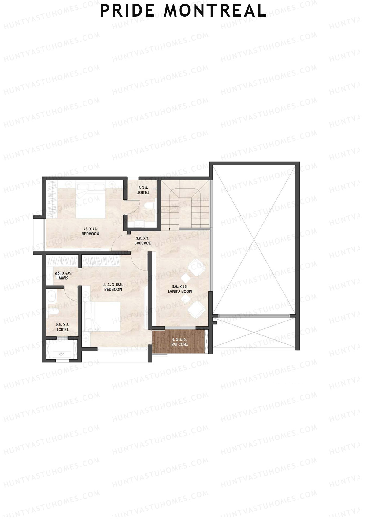 Pride Montreal Tower A Unit 6 (Duplex ) Floor Plan