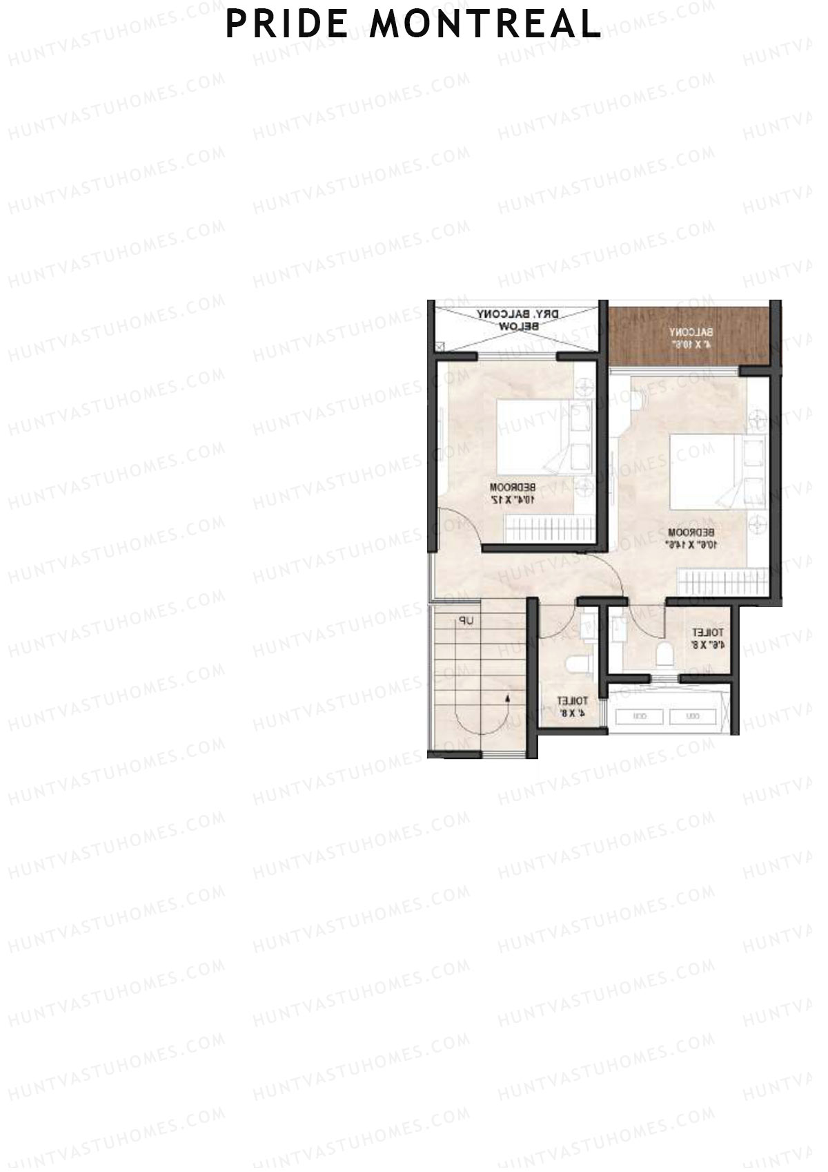 Pride Montreal Tower A Unit 7 (Duplex ) Floor Plan