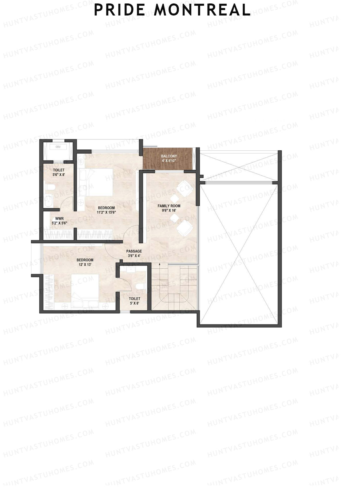 Pride Montreal Tower A Unit 8 (Duplex ) Floor Plan