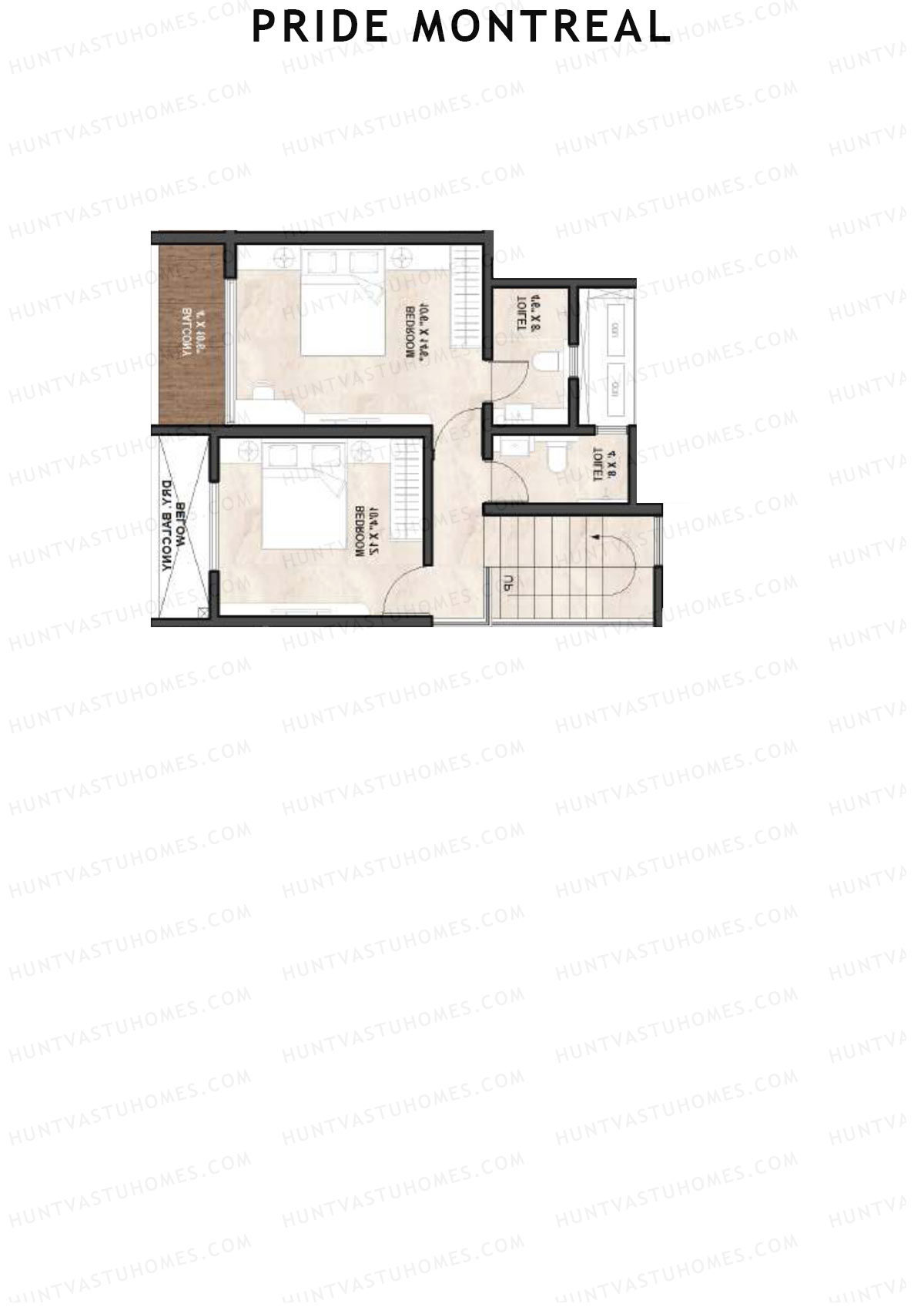 Pride Montreal Tower B Unit 4 (Duplex ) Floor Plan