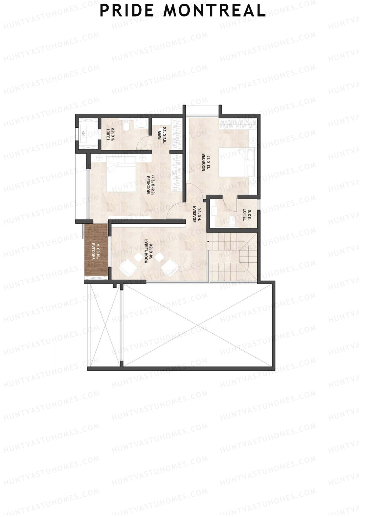 Pride Montreal Tower B Unit 6 (Duplex ) Floor Plan