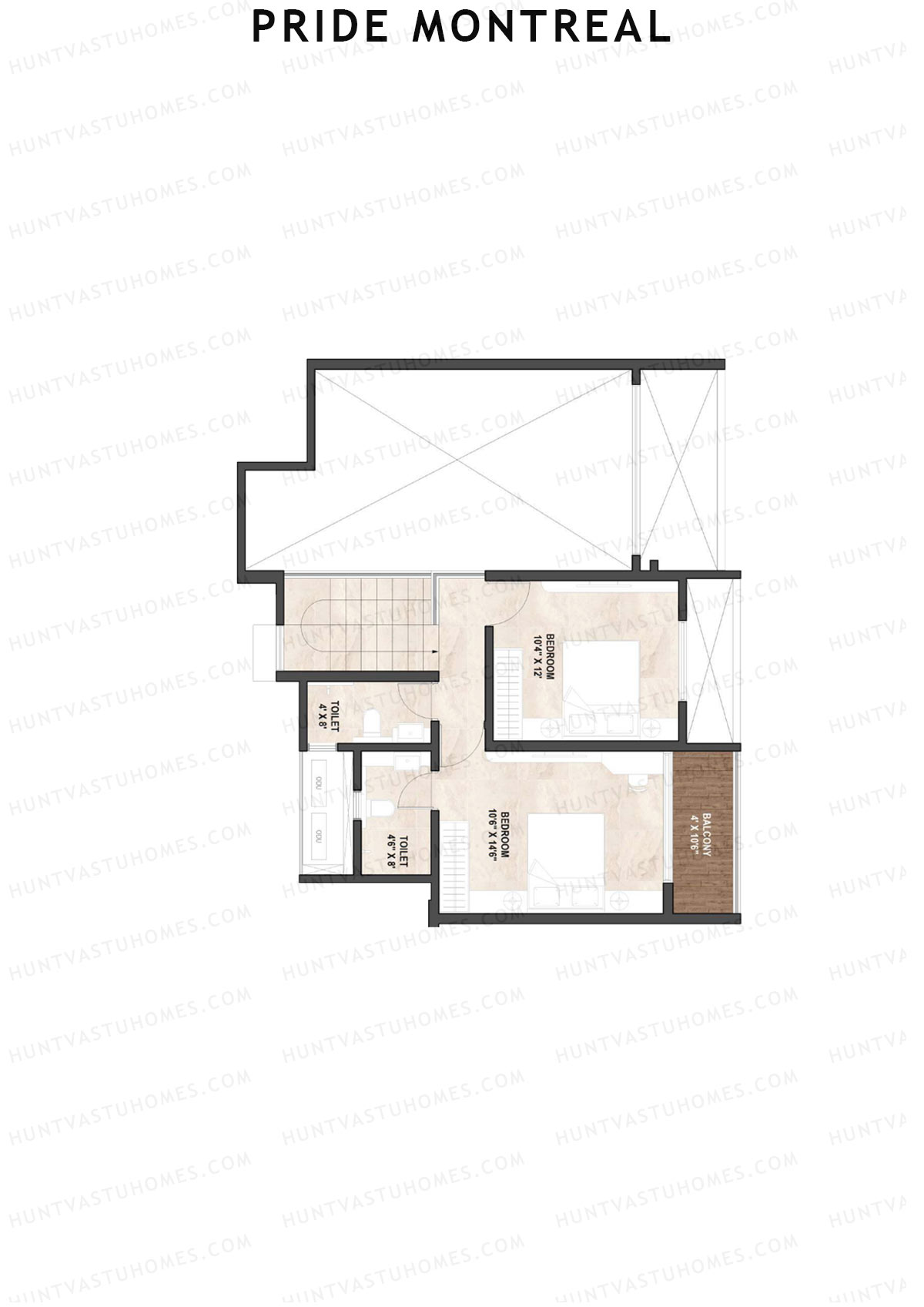 Pride Montreal Tower B Unit 7 (Duplex ) Floor Plan