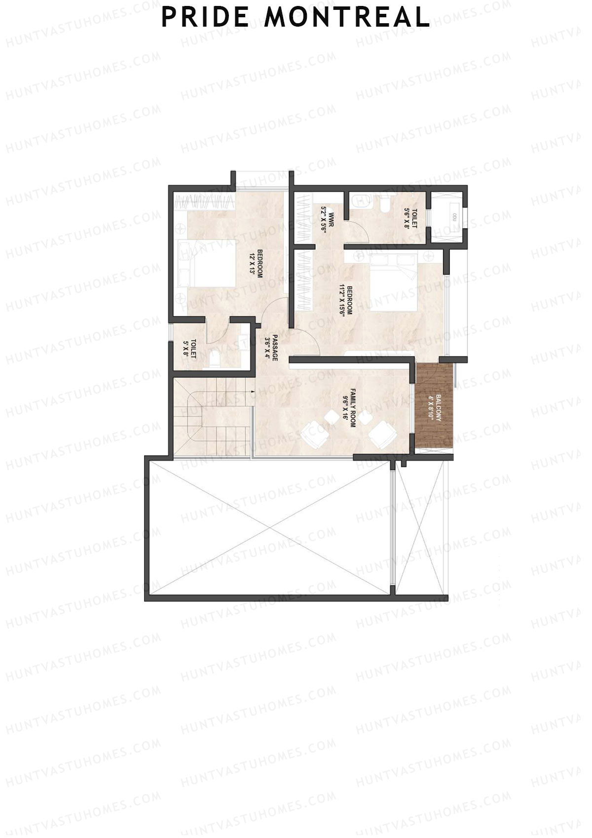 Pride Montreal Tower B Unit 8 (Duplex ) Floor Plan