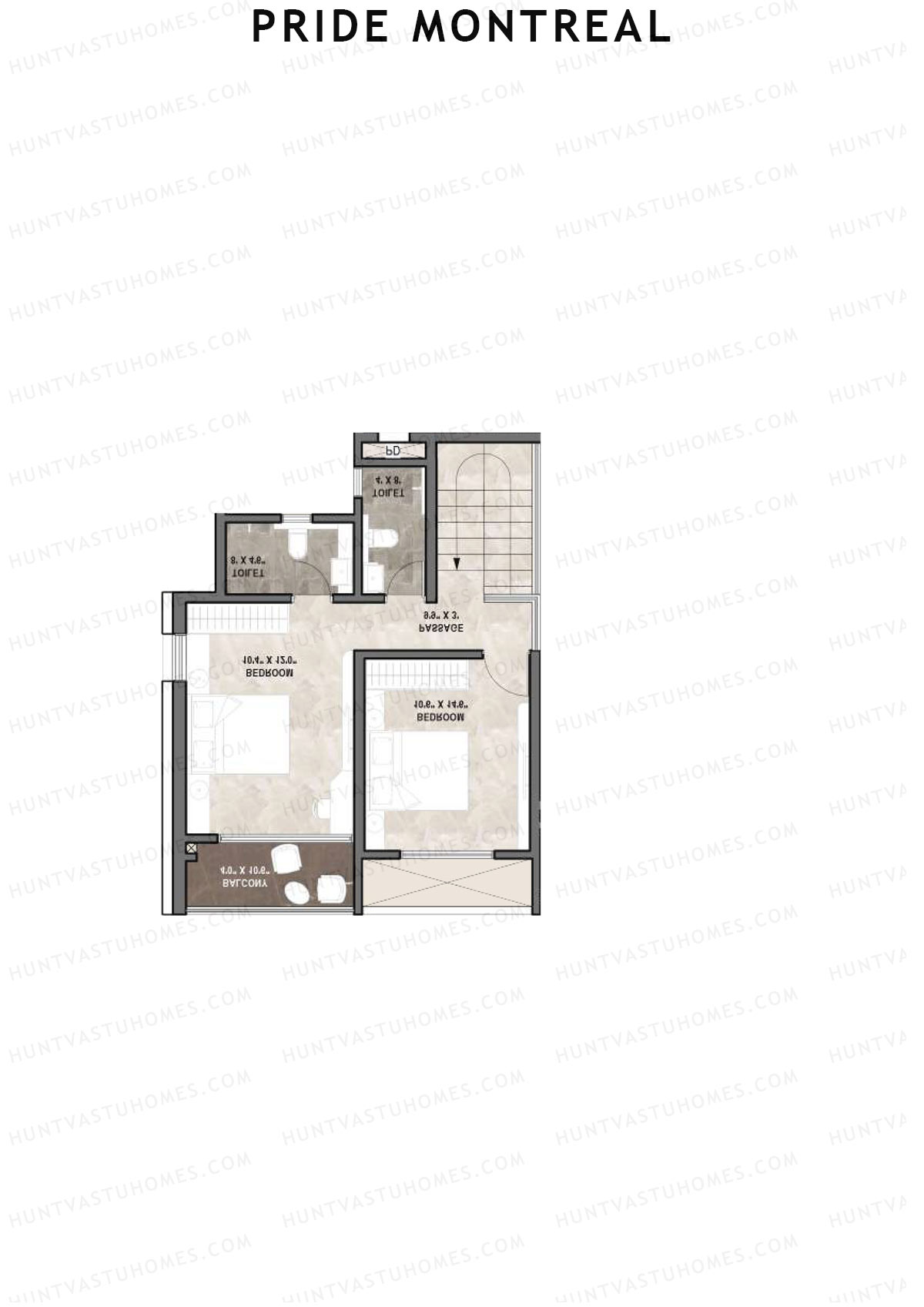 Pride Montreal Tower C Unit 2 (Duplex ) Floor Plan