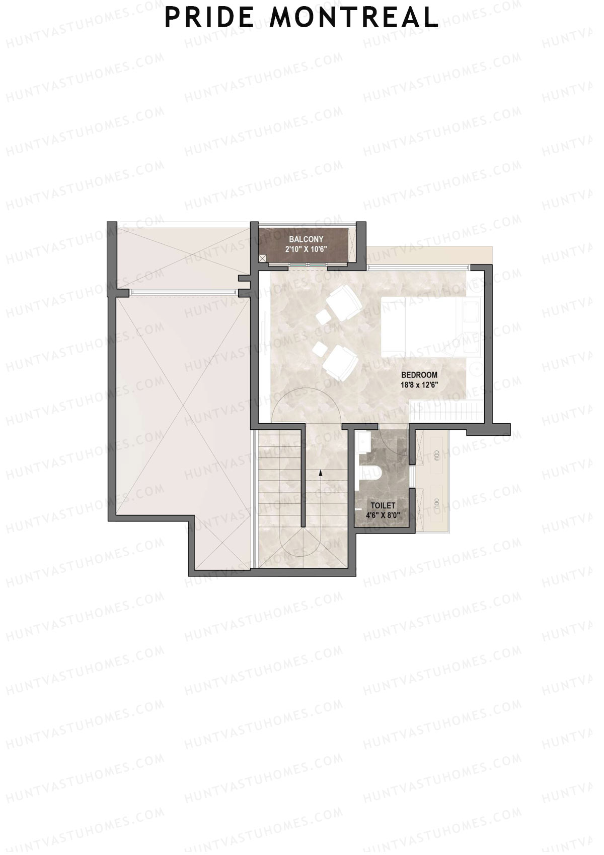 Pride Montreal Tower C Unit 4 (Duplex ) Floor Plan