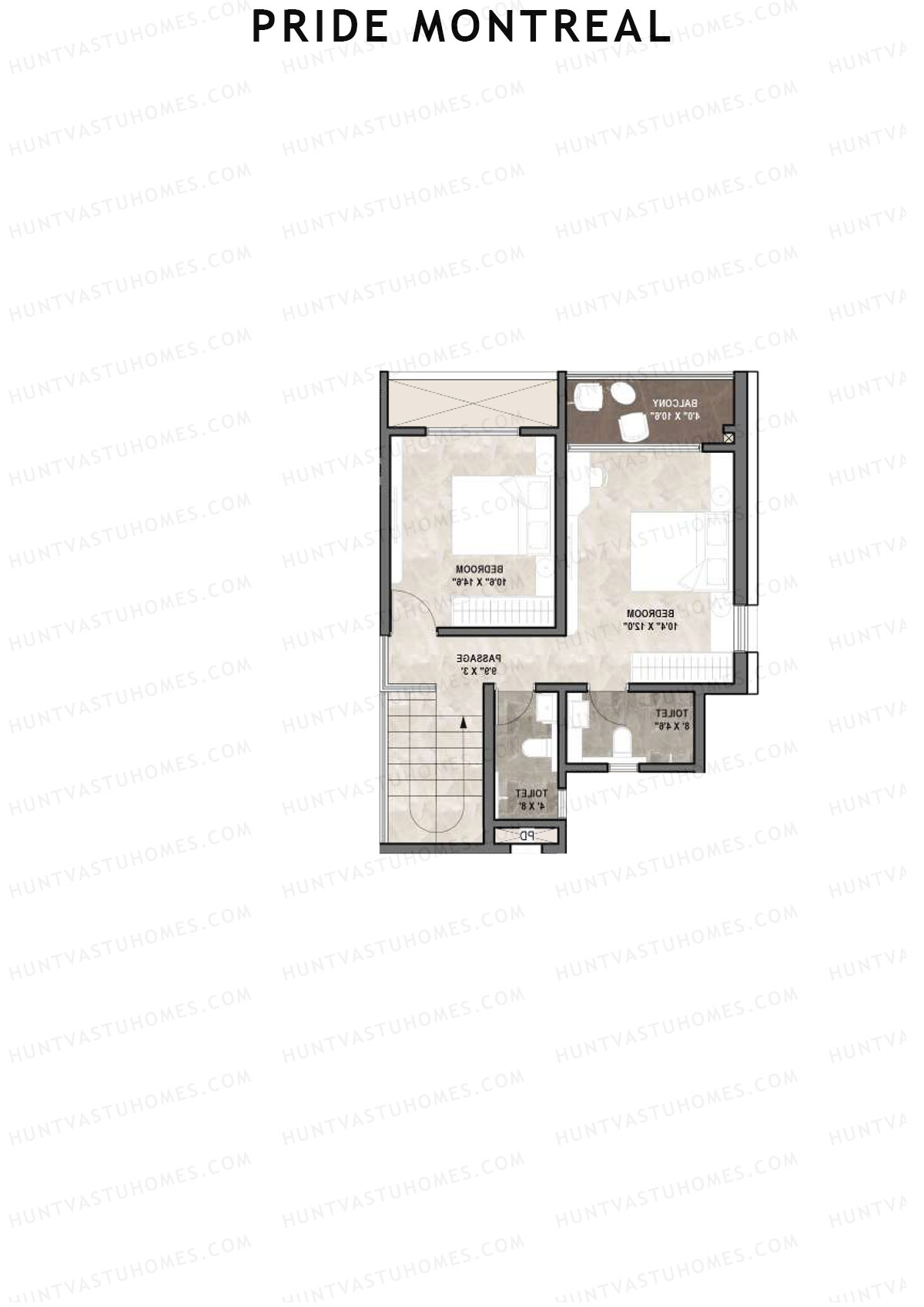 Pride Montreal Tower C Unit 6 (Duplex ) Floor Plan