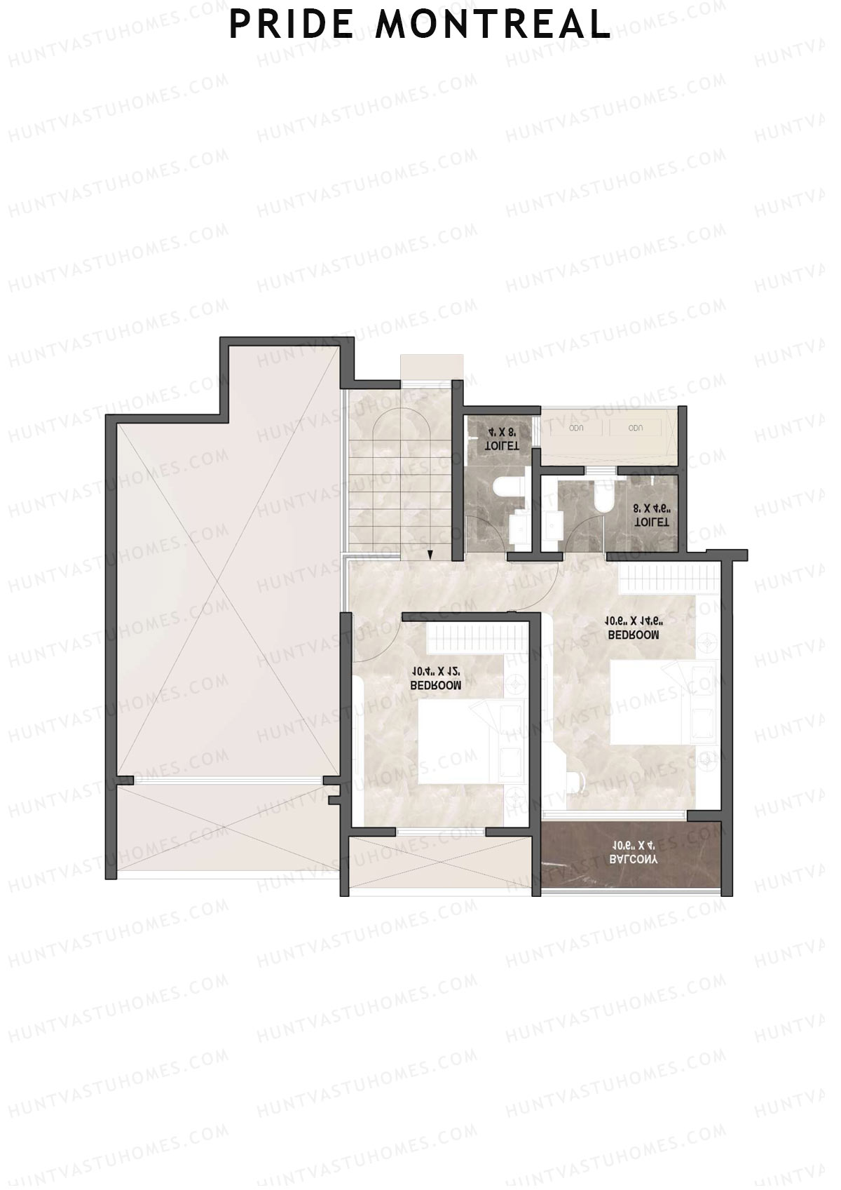 Pride Montreal Tower E Unit 2 (Duplex ) Floor Plan