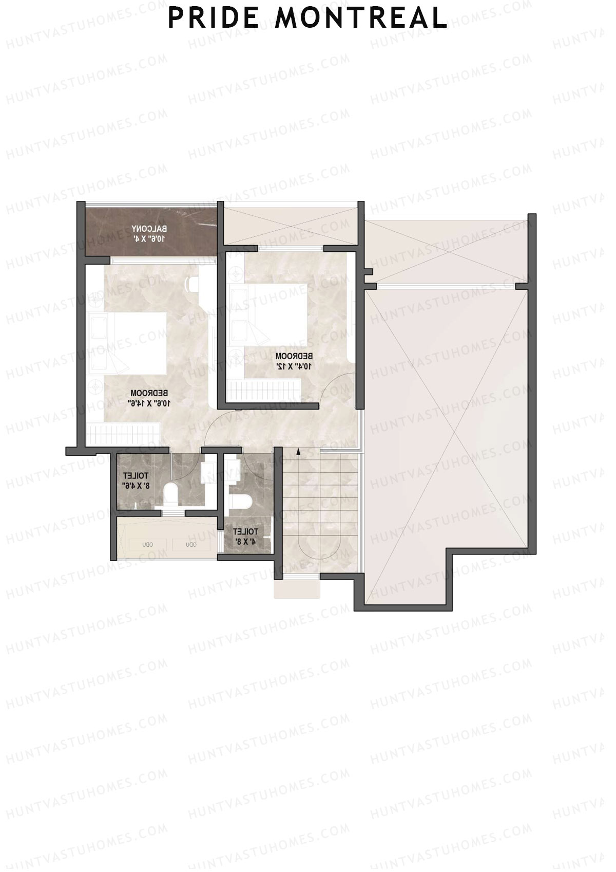 Pride Montreal Tower E Unit 5 (Duplex ) Floor Plan