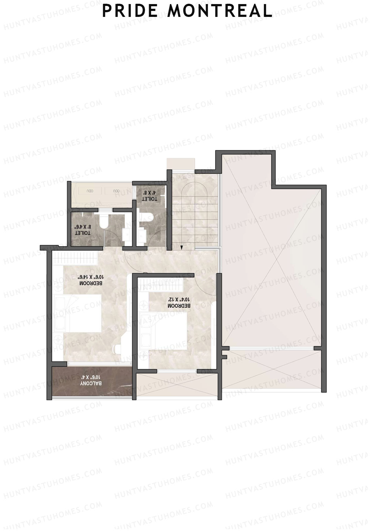 Pride Montreal Tower E Unit 7 (Duplex ) Floor Plan