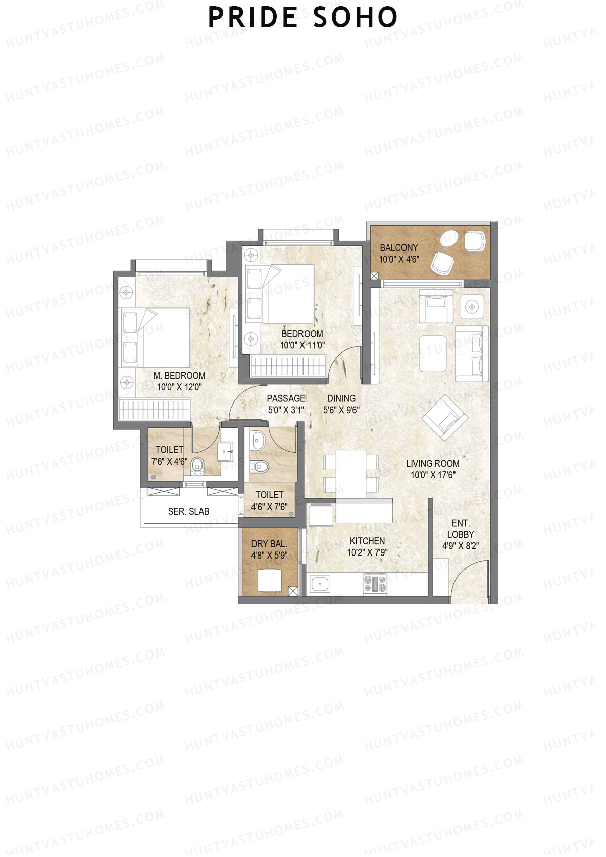 Pride Soho Tower A Unit 8 Floor Plan