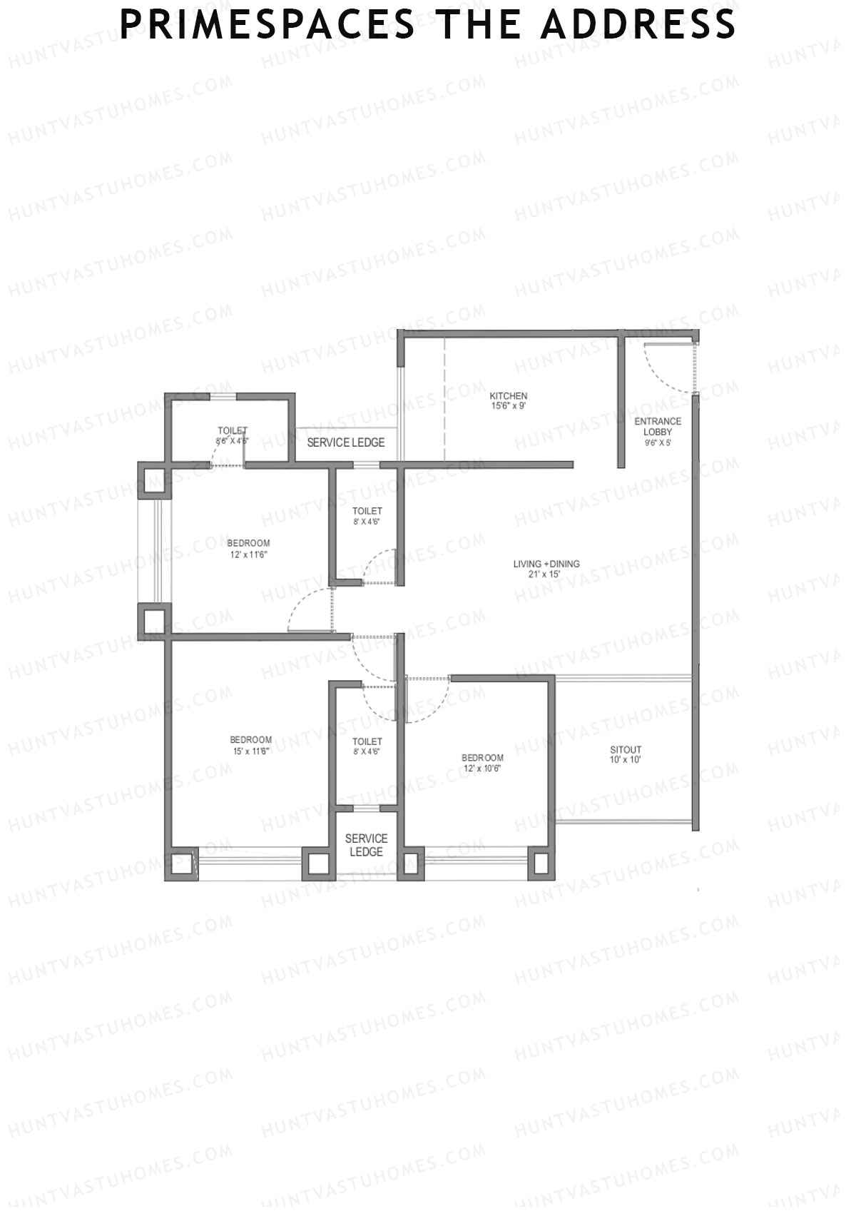 Primespace The Address Wing A Unit 2 Floor Plan
