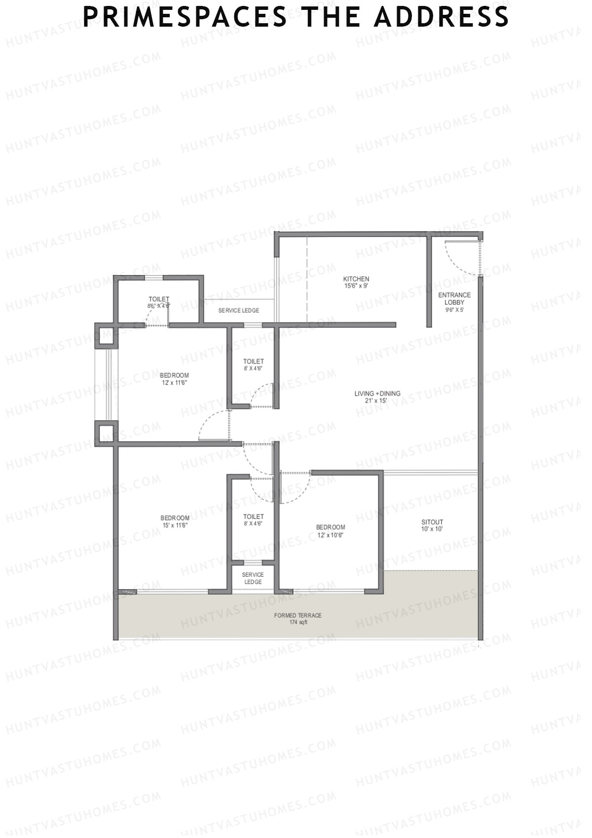 Primespace The Address Wing A Unit 2 Floor Plan