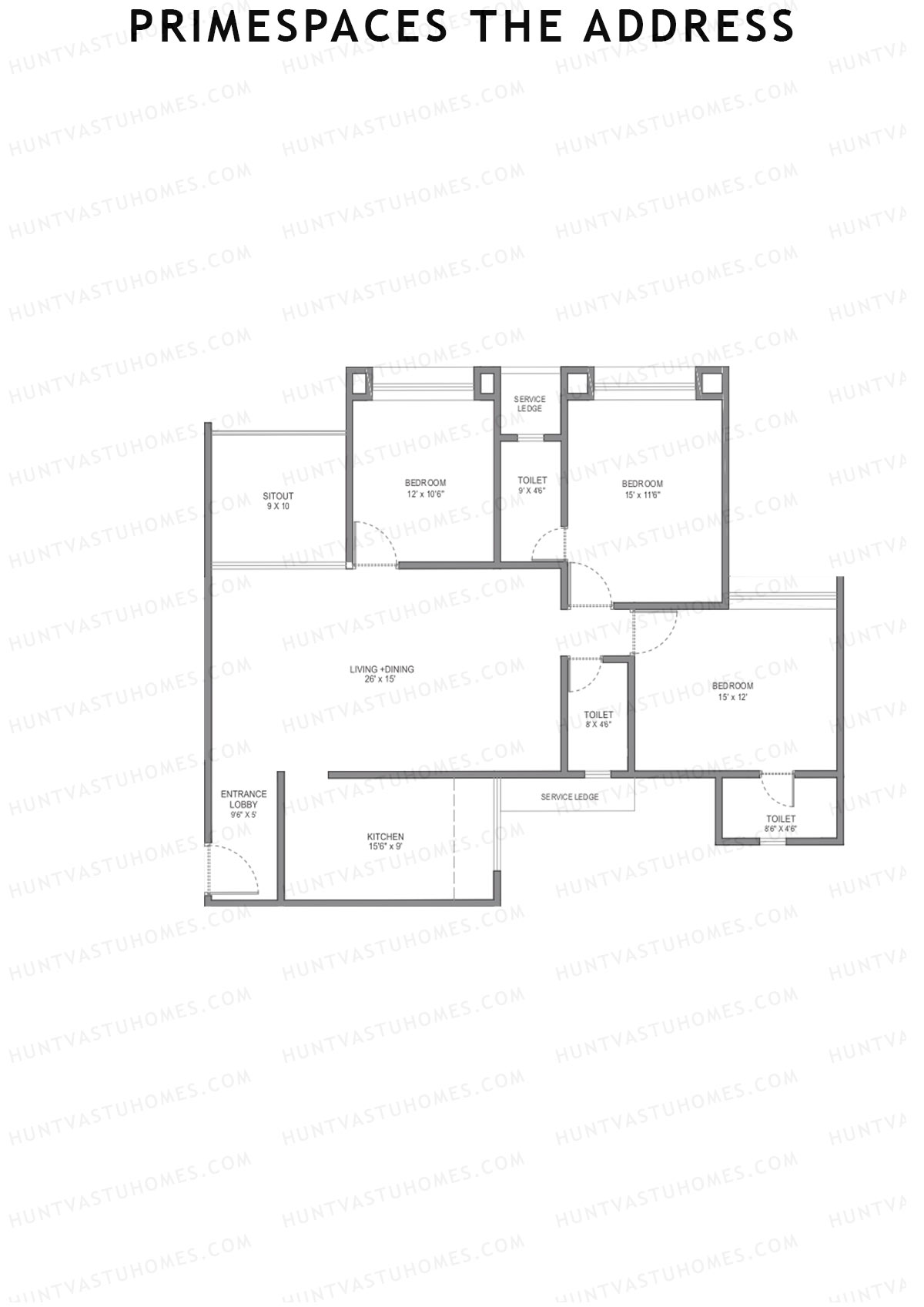 Primespace The Address Wing A Unit 4 Floor Plan