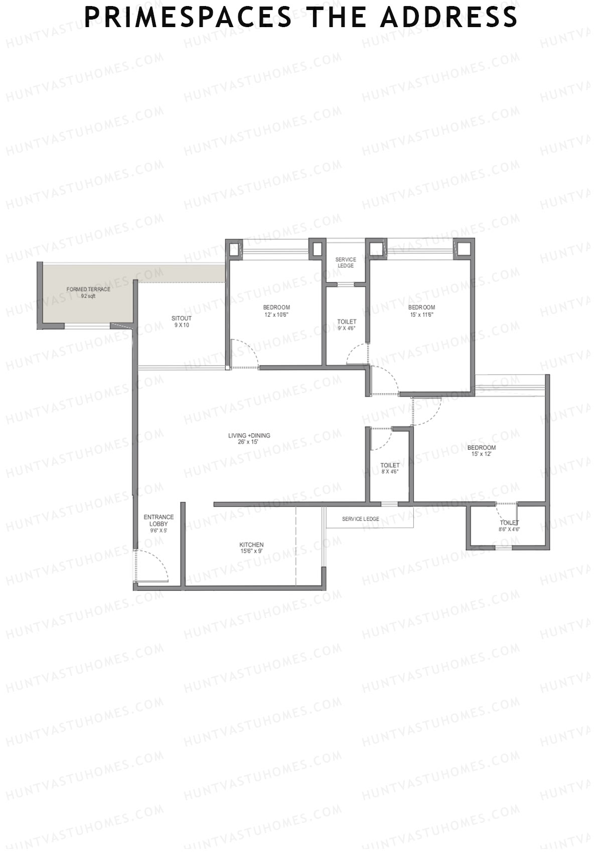 Primespace The Address Wing A Unit 4 Floor Plan