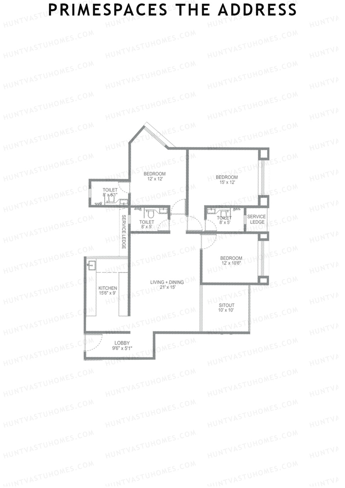 Primespace The Address Wing B Unit 4 Floor Plan