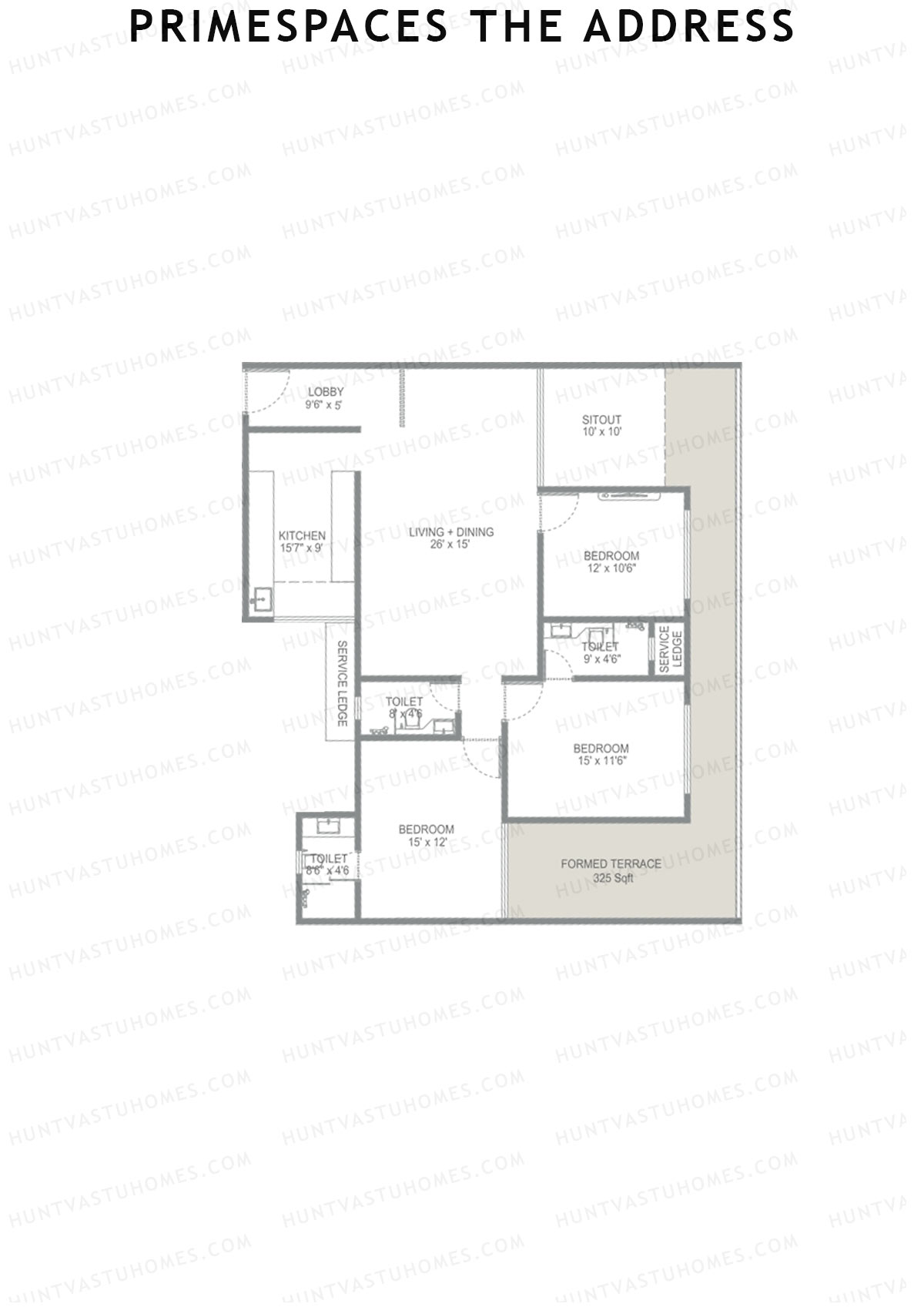 Primespace The Address Wing B Unit 5 Floor Plan