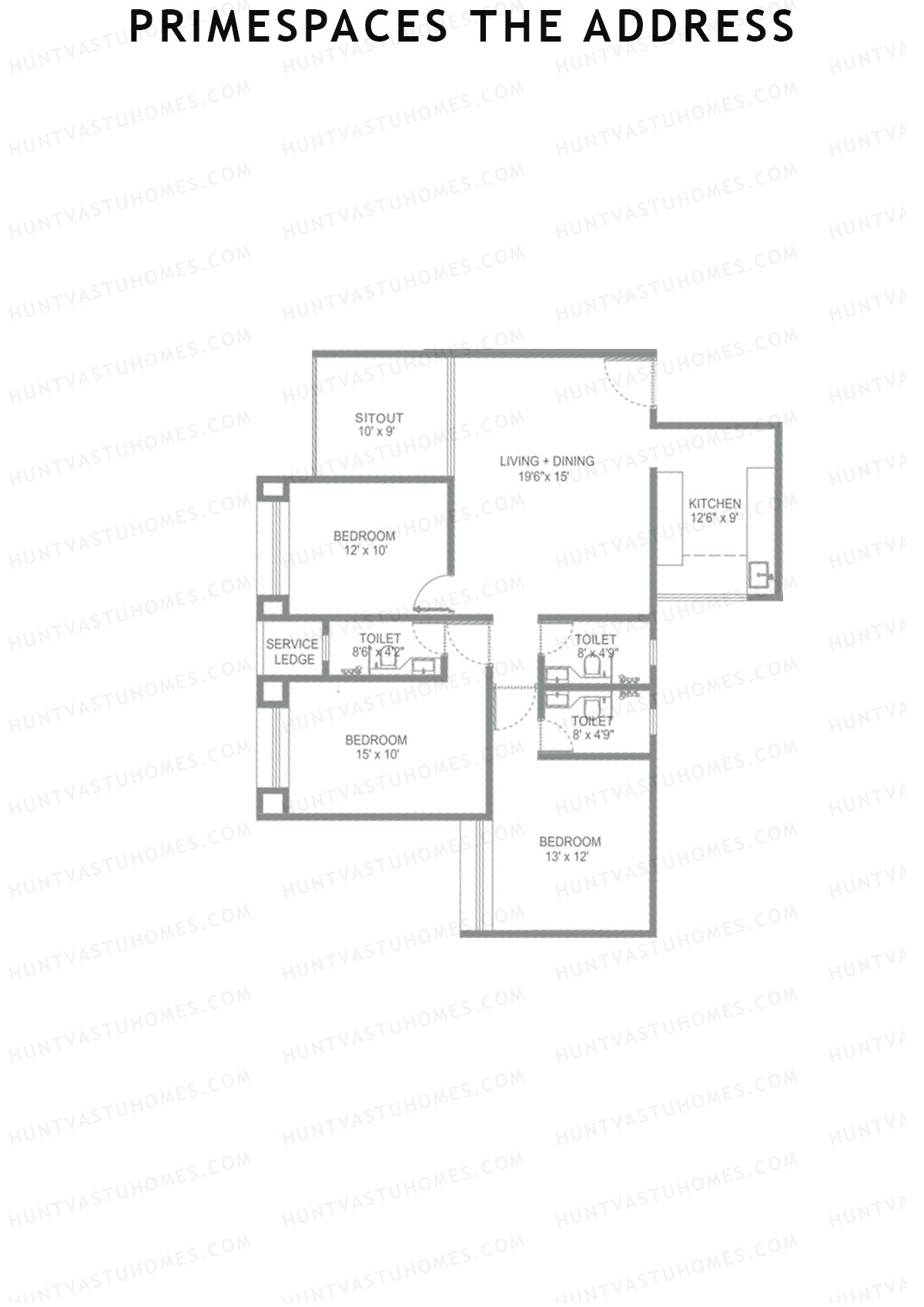 Primespace The Address Wing B Unit 6 Floor Plan
