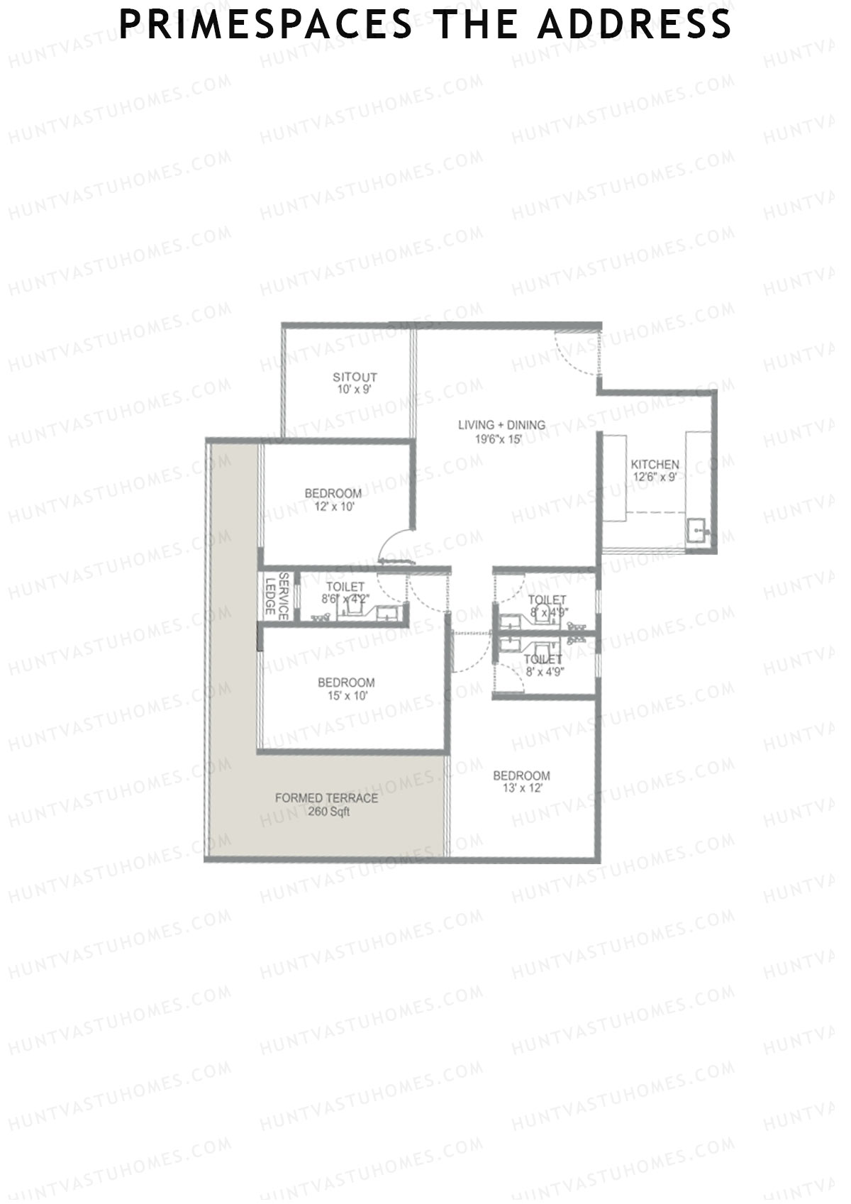 Primespace The Address Wing B Unit 6 Floor Plan