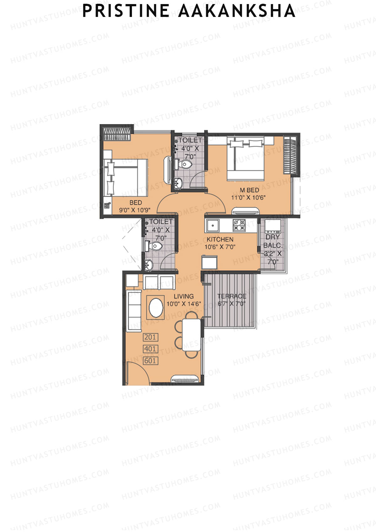 Pristine Aakanksha Block A Unit 1 Floor Plan