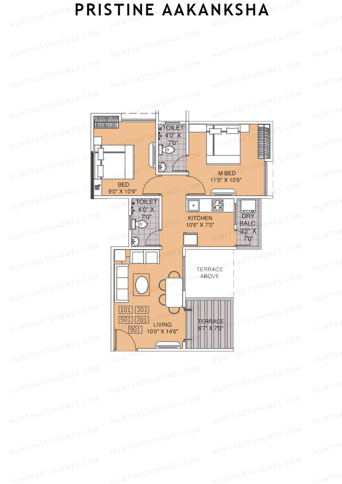 Pristine Aakanksha Block A Unit 1 Floor Plan