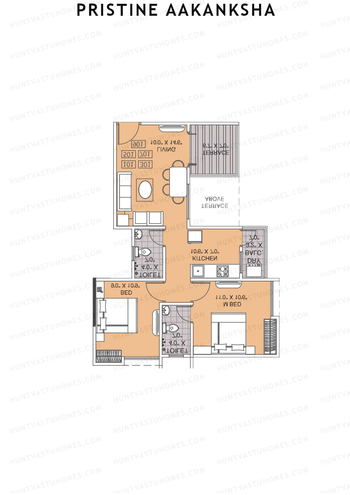 Pristine Aakanksha Block A Unit 2 Floor Plan