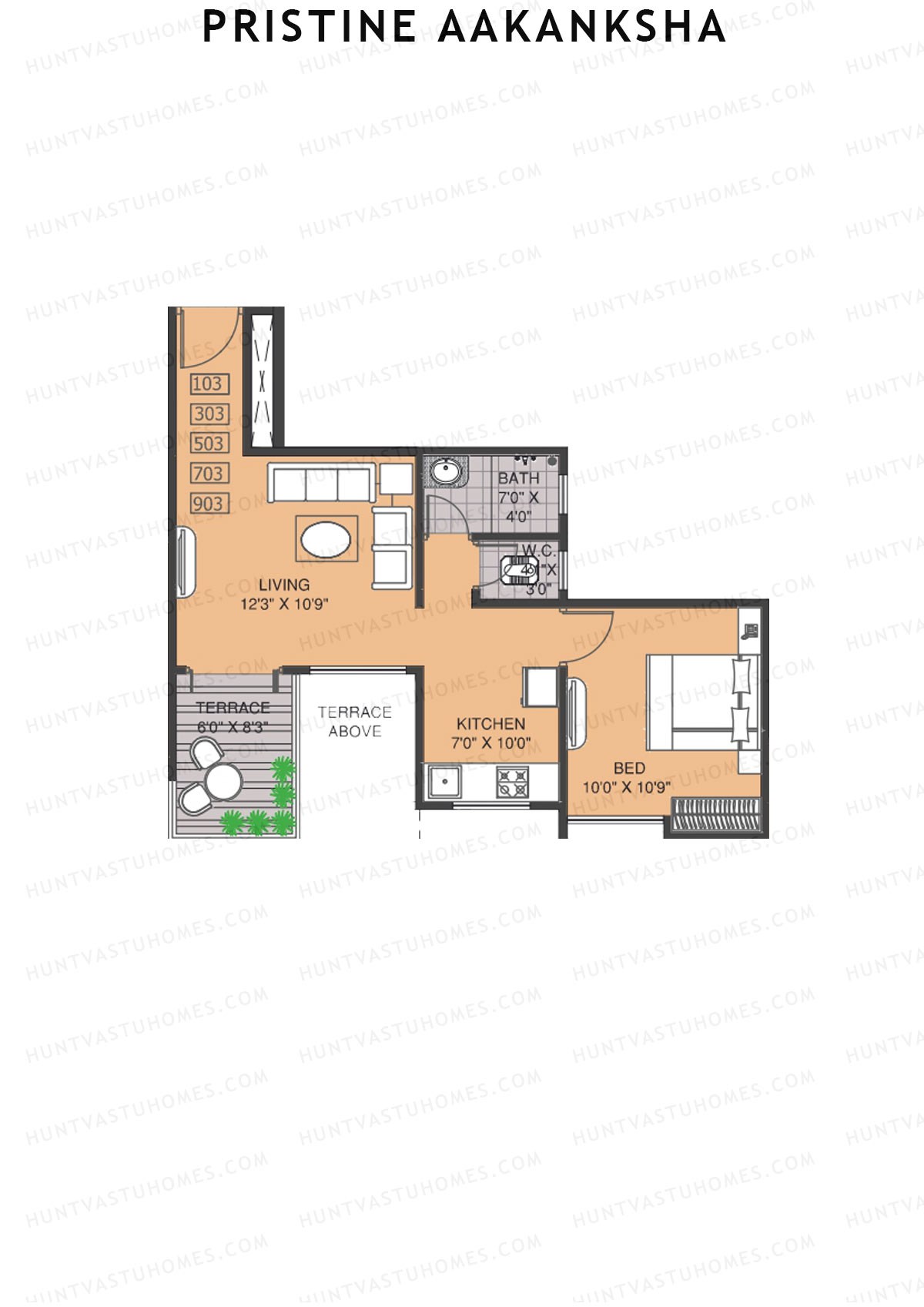 Pristine Aakanksha Block A Unit 3 Floor Plan