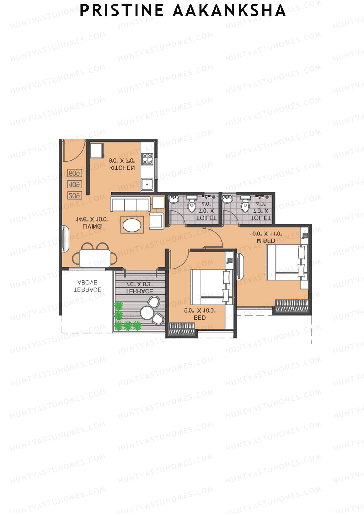Pristine Aakanksha Block A Unit 5 Floor Plan
