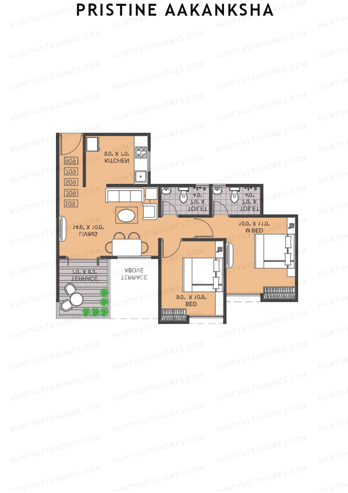 Pristine Aakanksha Block A Unit 5 Floor Plan