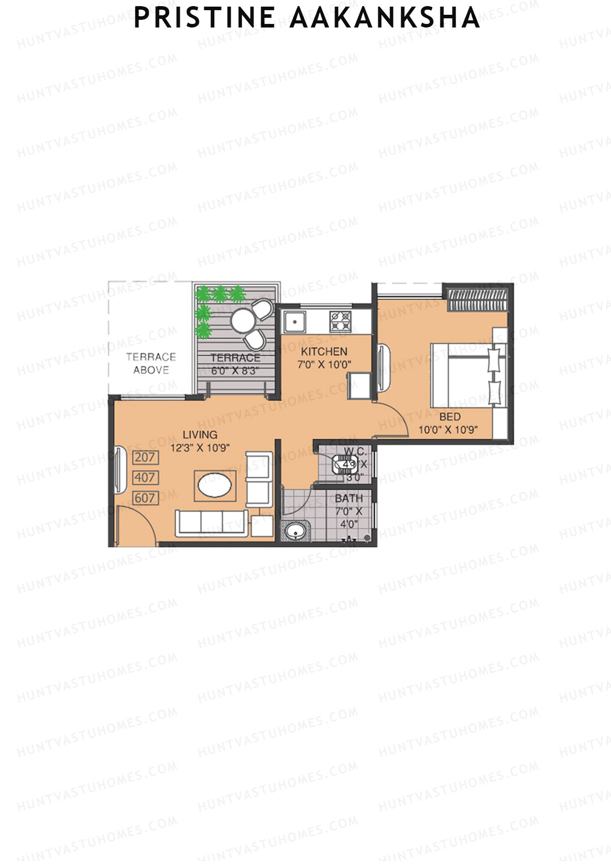 Pristine Aakanksha Block A Unit 7 Floor Plan