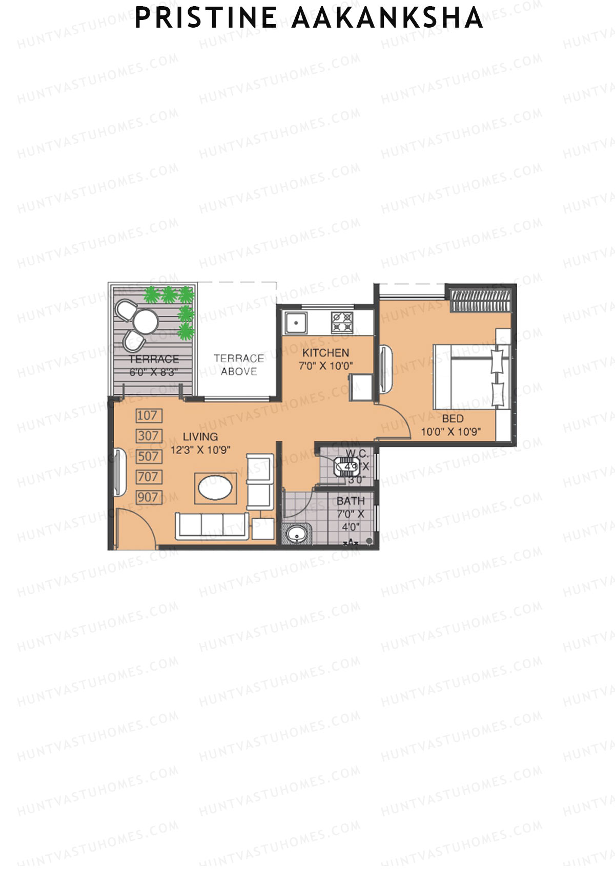 Pristine Aakanksha Block A Unit 7 Floor Plan