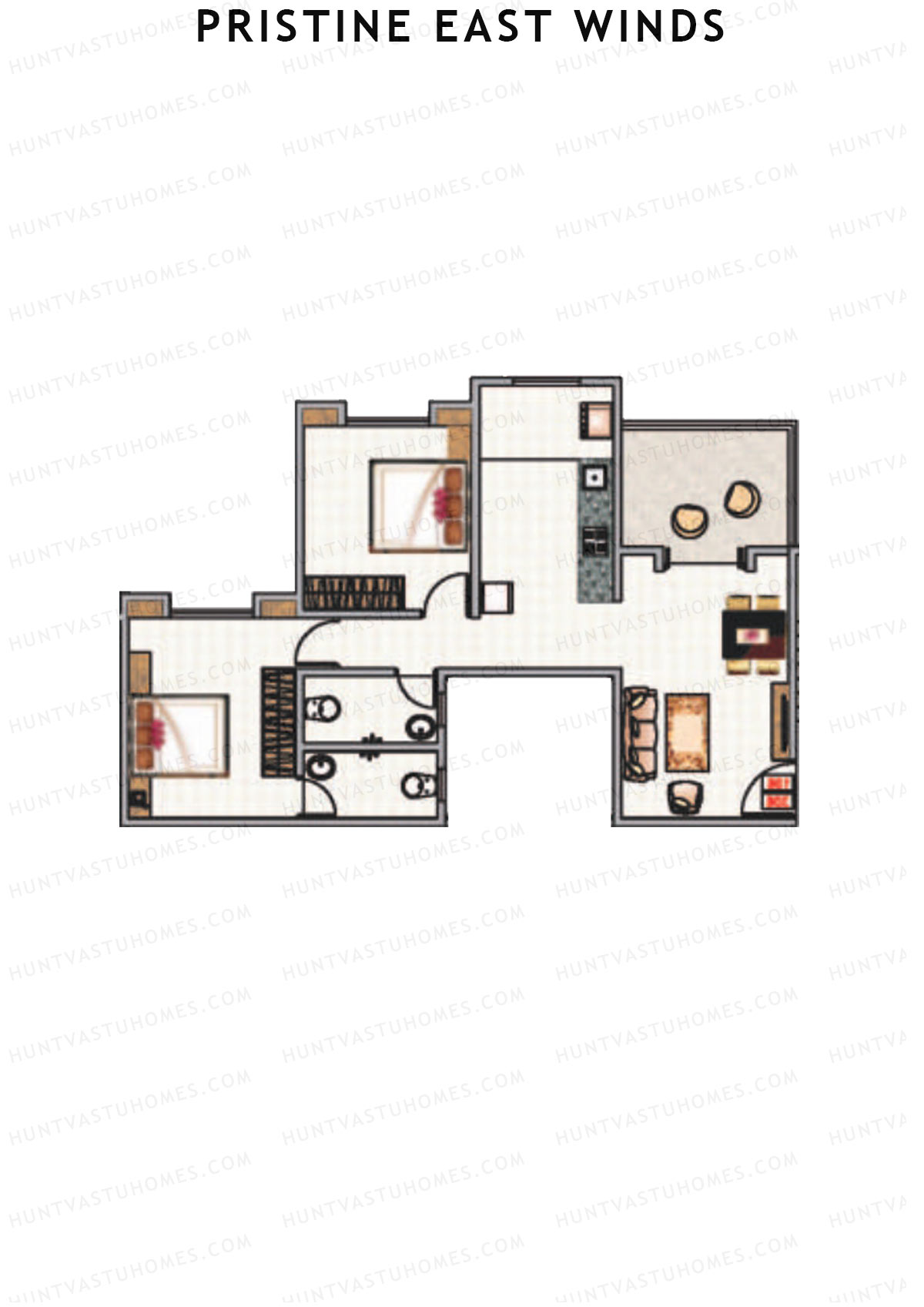 Pristine East Winds Wing A Unit 4 Floor Plan