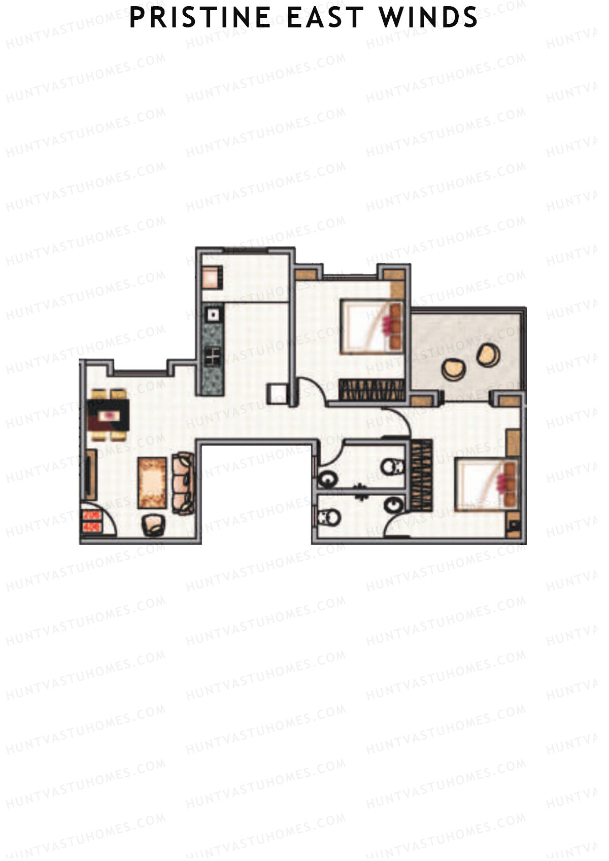 Pristine East Winds Wing A Unit 6 Floor Plan