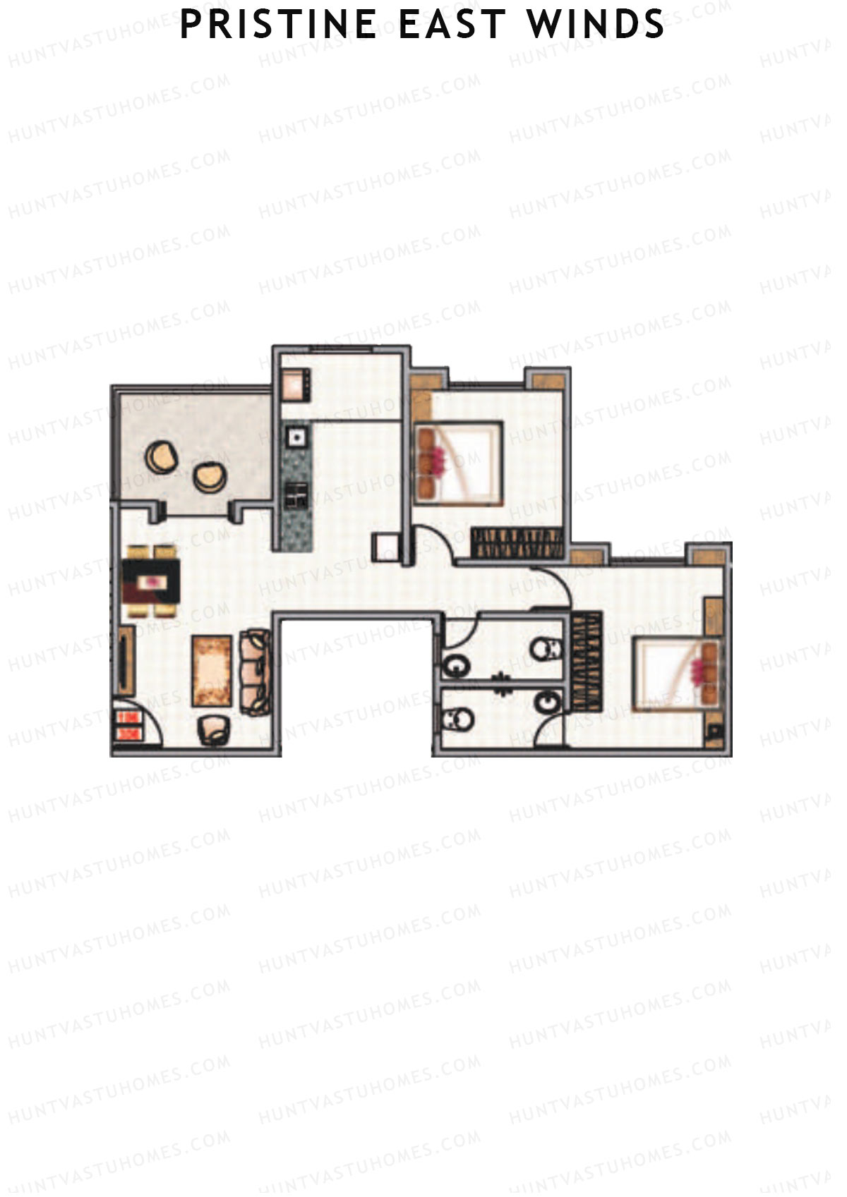 Pristine East Winds Wing A Unit 6 Floor Plan