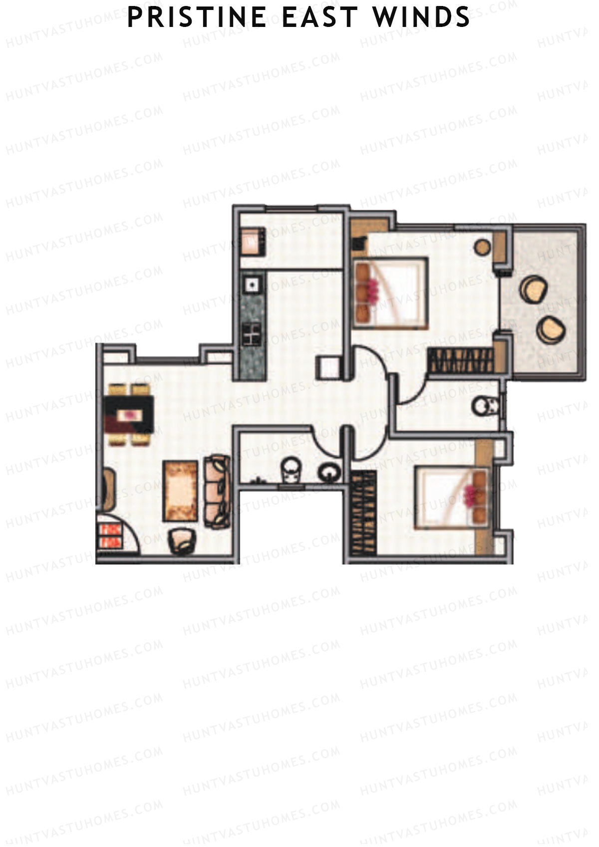 Pristine East Winds Wing A Unit 8 Floor Plan