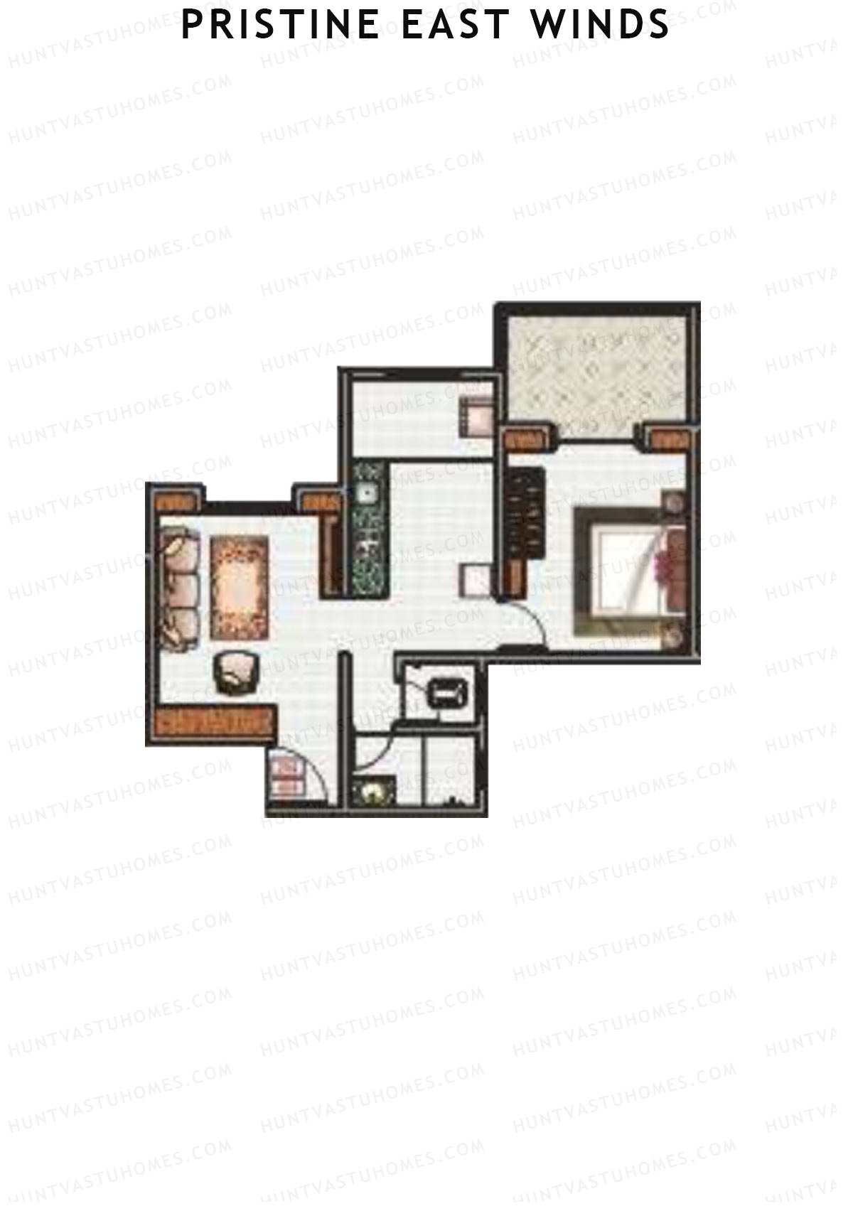 Pristine East Winds Wing B Unit 4 Floor Plan