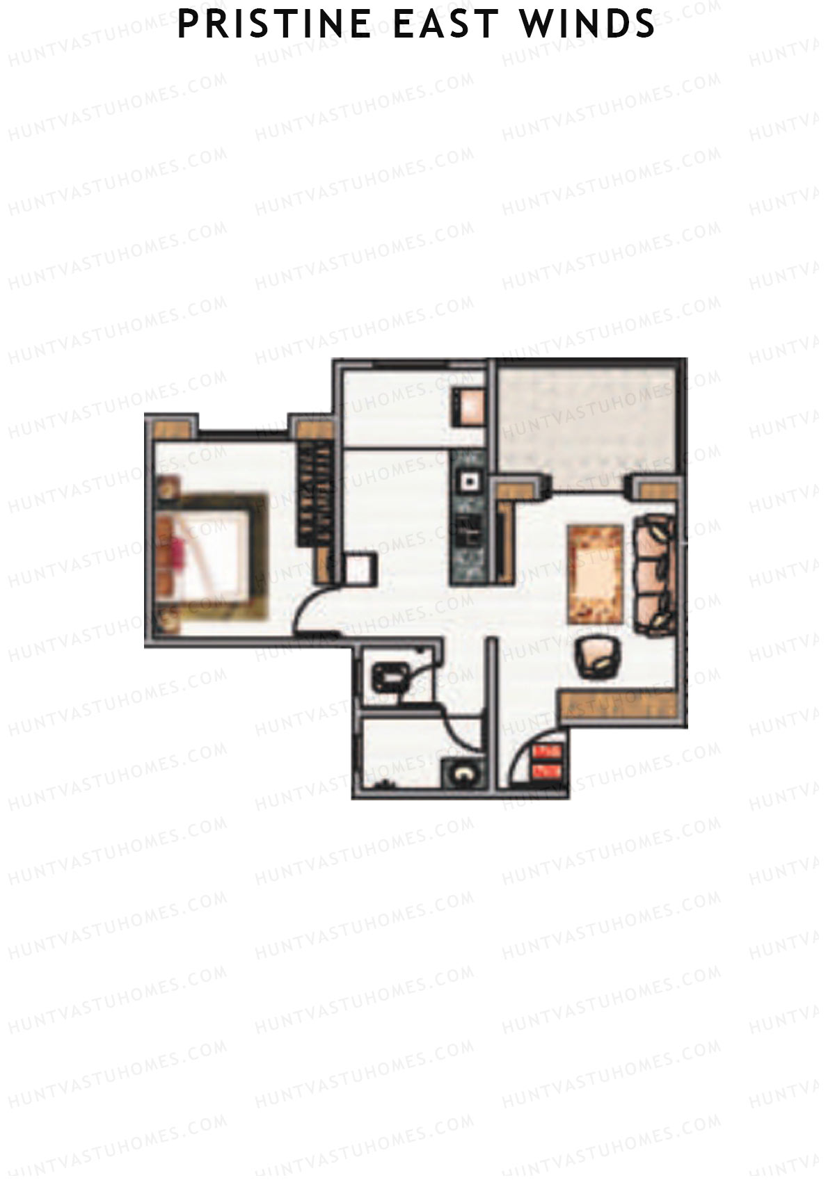 Pristine East Winds Wing B Unit 5 Floor Plan