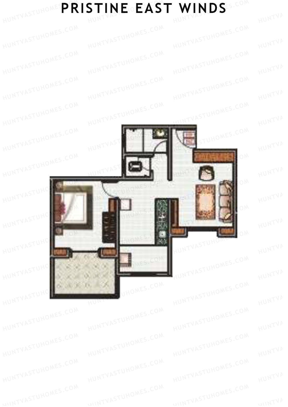 Pristine East Winds Wing B Unit 6 Floor Plan