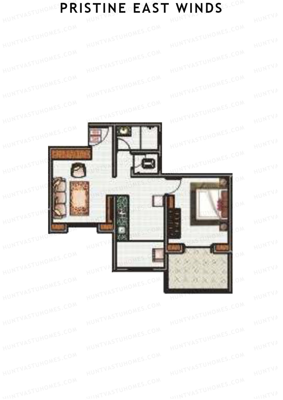 Pristine East Winds Wing B Unit 7 Floor Plan