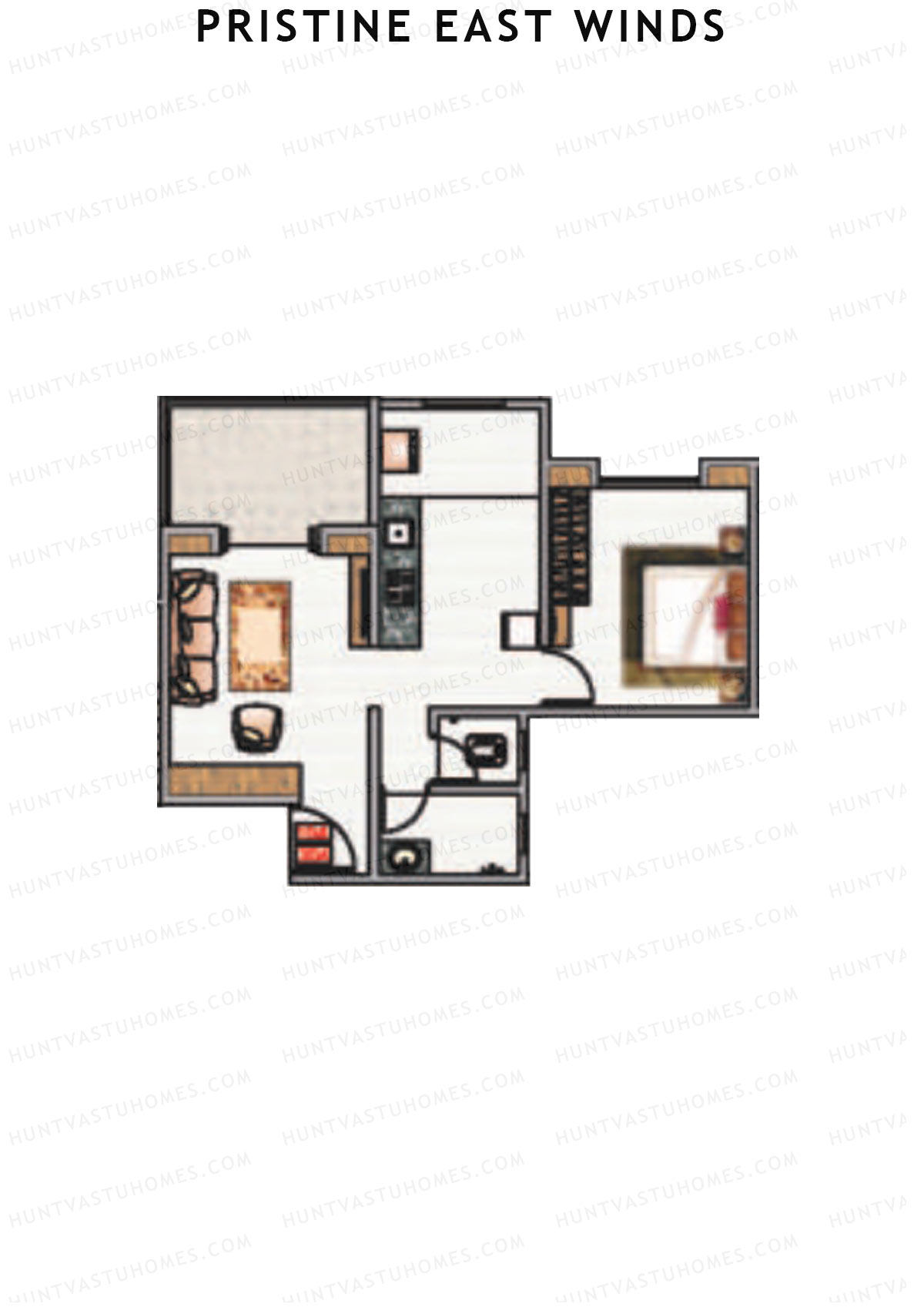 Pristine East Winds Wing B Unit 8 Floor Plan