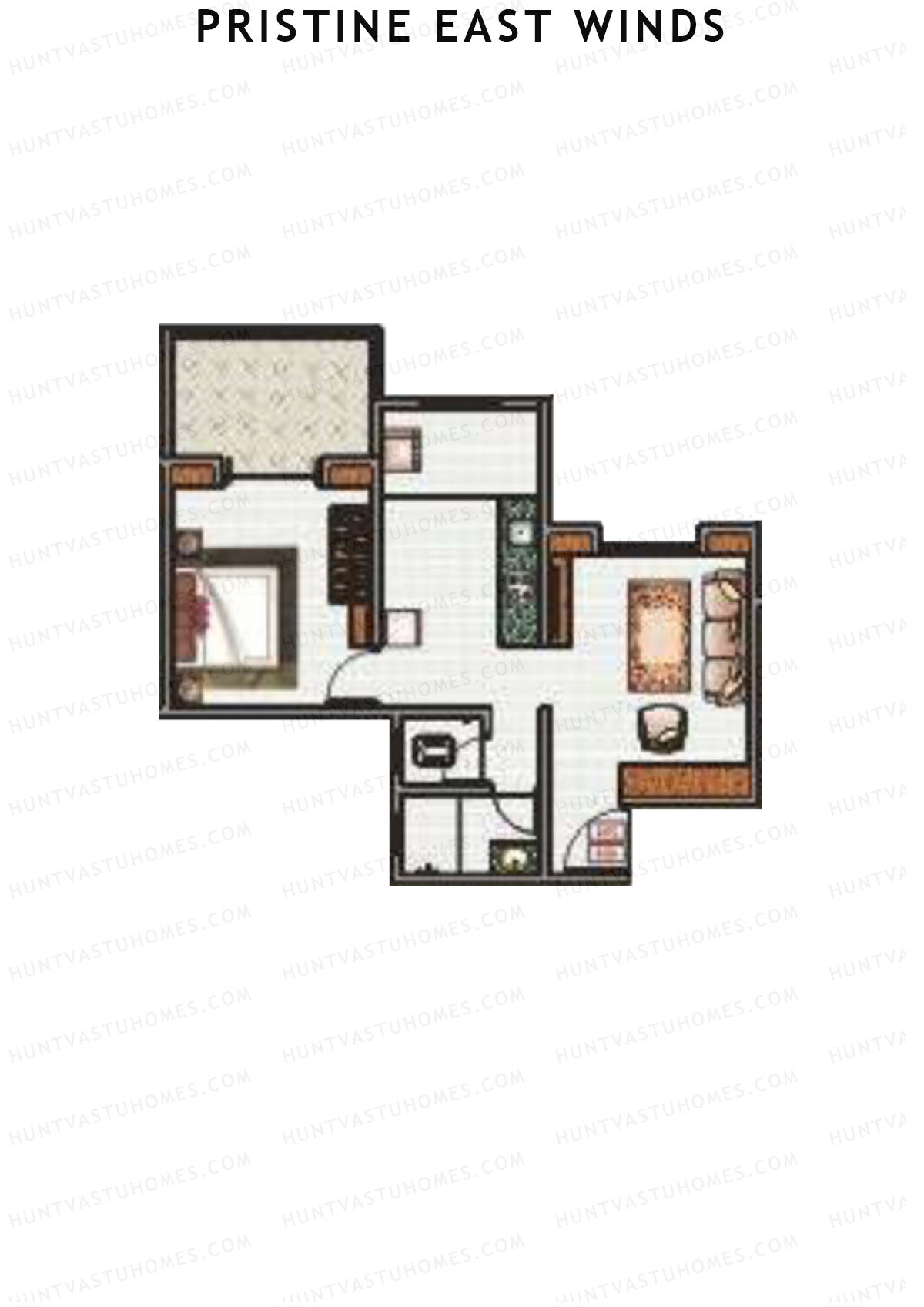 Pristine East Winds Wing B Unit 9 Floor Plan