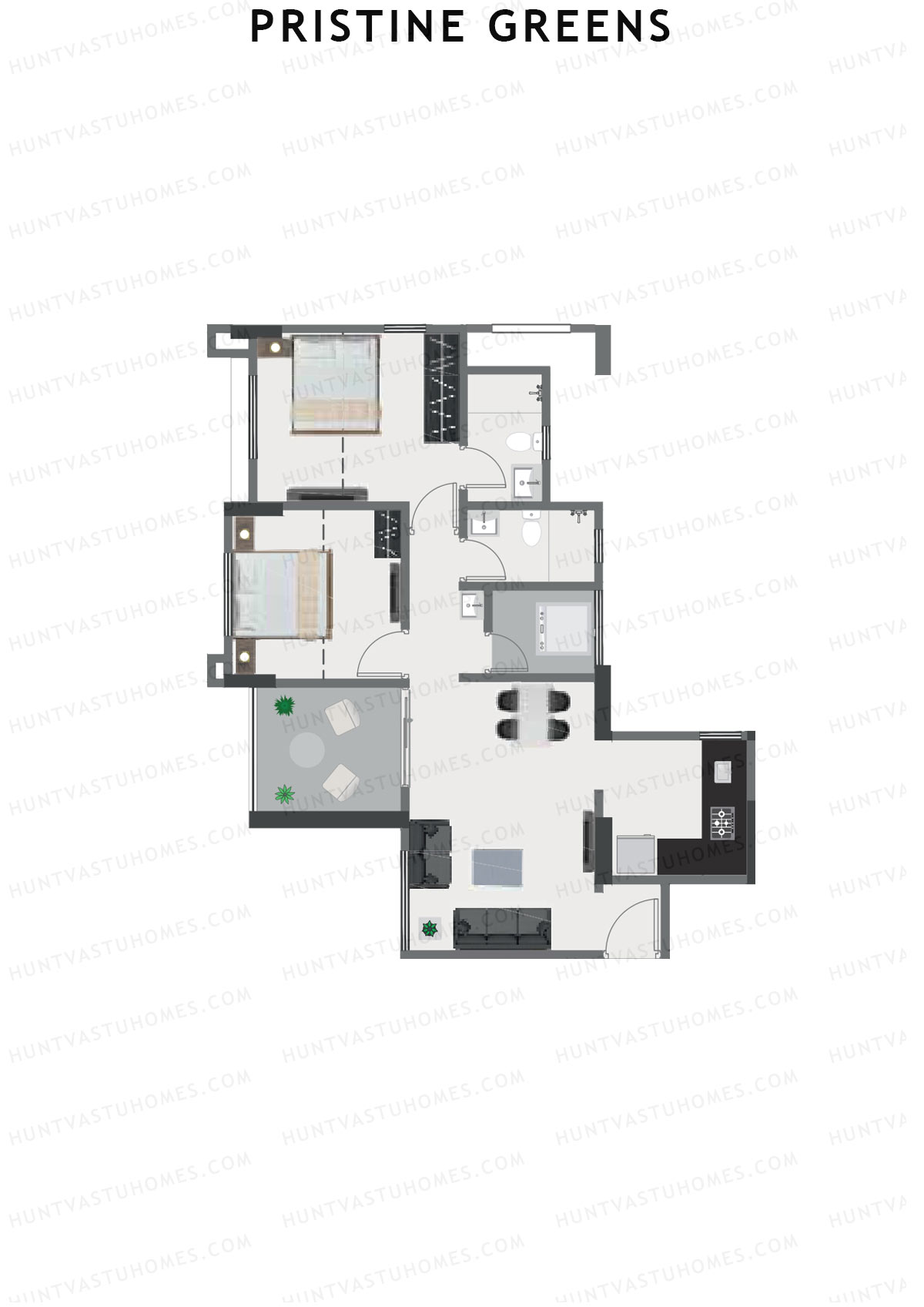 Pristine Greens Wing I Unit 7 Floor Plan