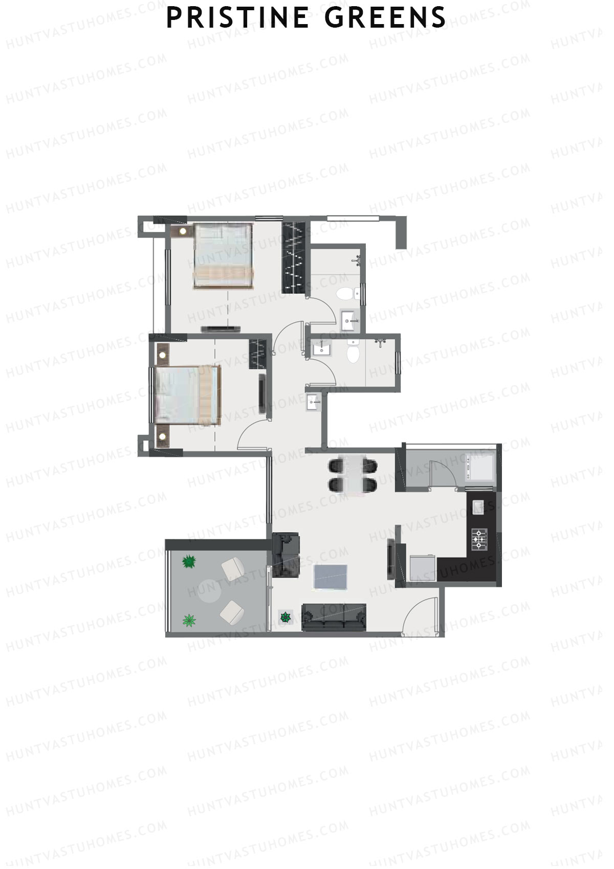 Pristine Greens Wing I Unit 7 Floor Plan