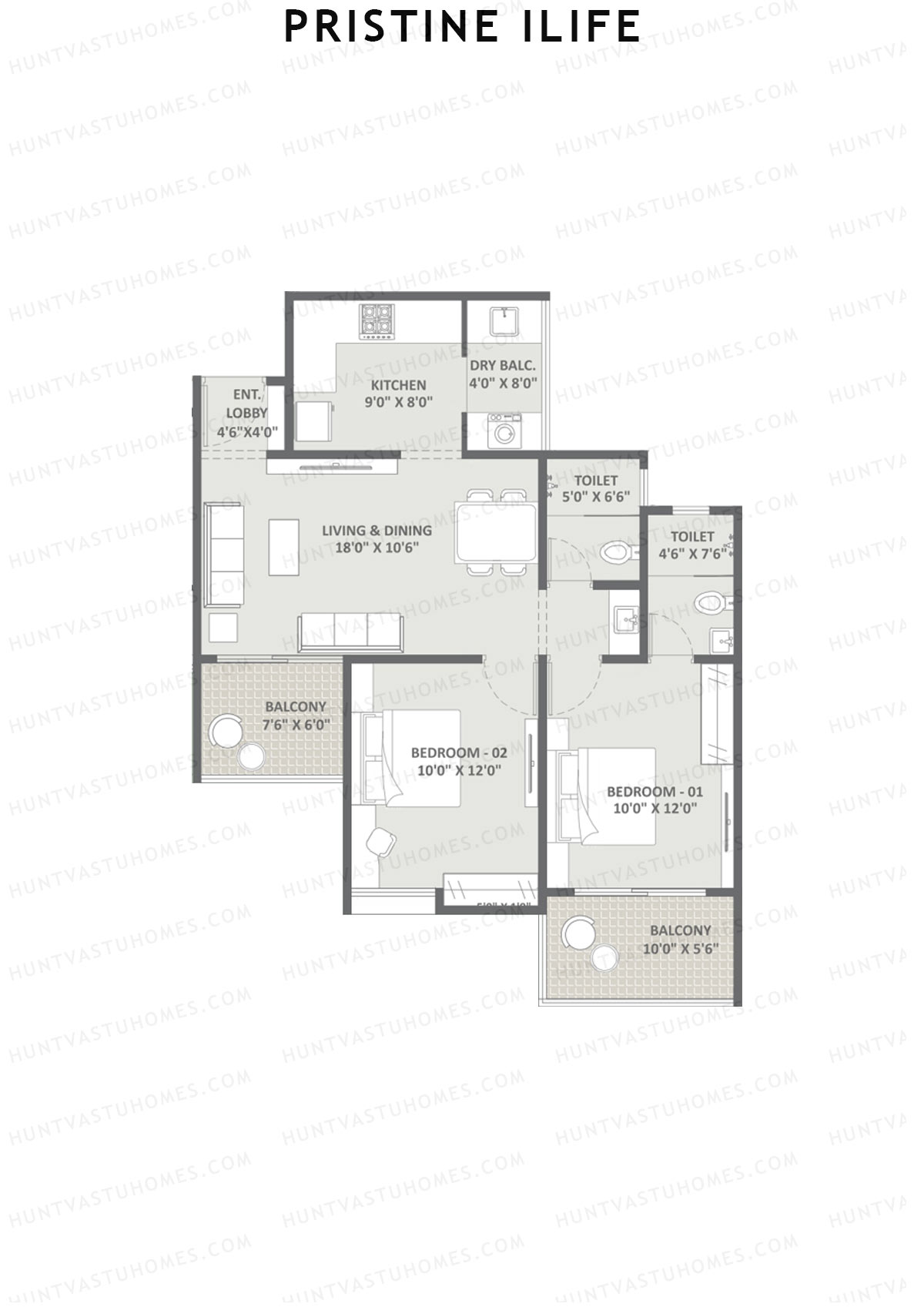 Pristine iLife Alpha Unit 1 Floor Plan