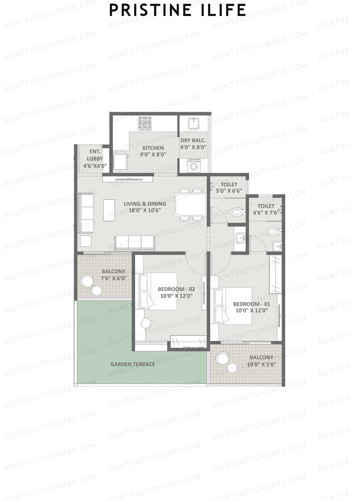 Pristine iLife Alpha Unit 1 Floor Plan