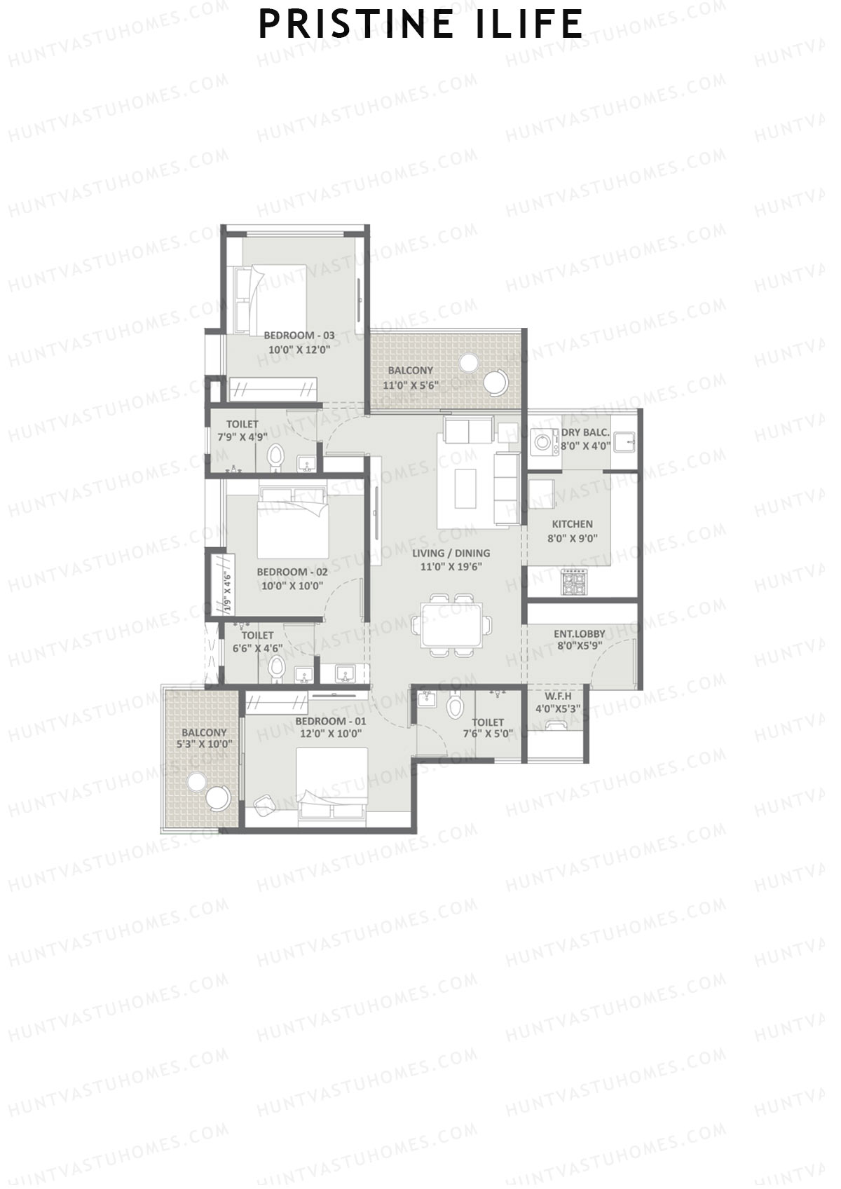 Pristine iLife Alpha Unit 3 Floor Plan