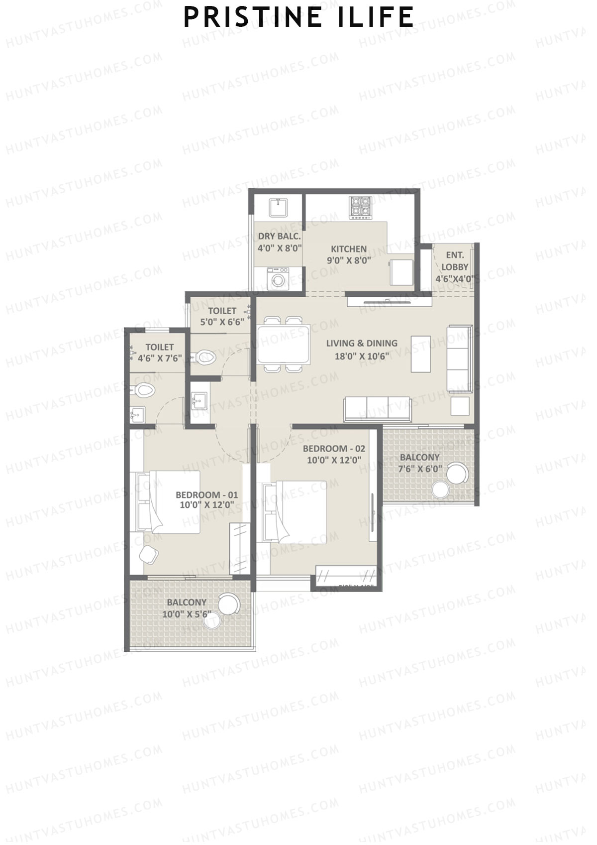 Pristine iLife Alpha Unit 8 Floor Plan