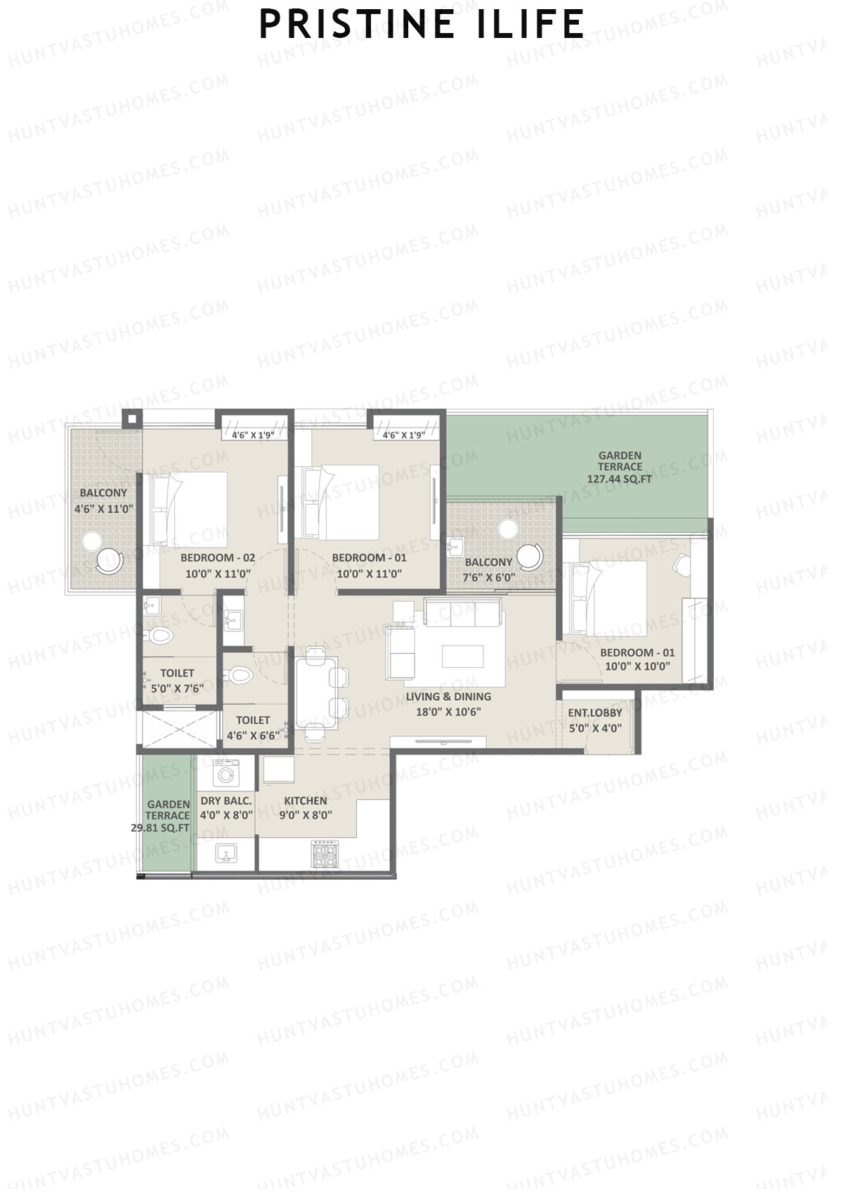 Pristine iLife Omega Unit 1 Floor Plan