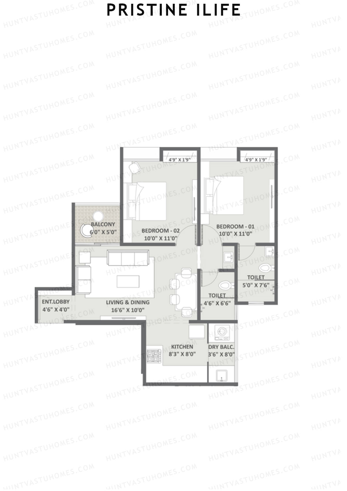 Pristine iLife Omega Unit 2 Floor Plan