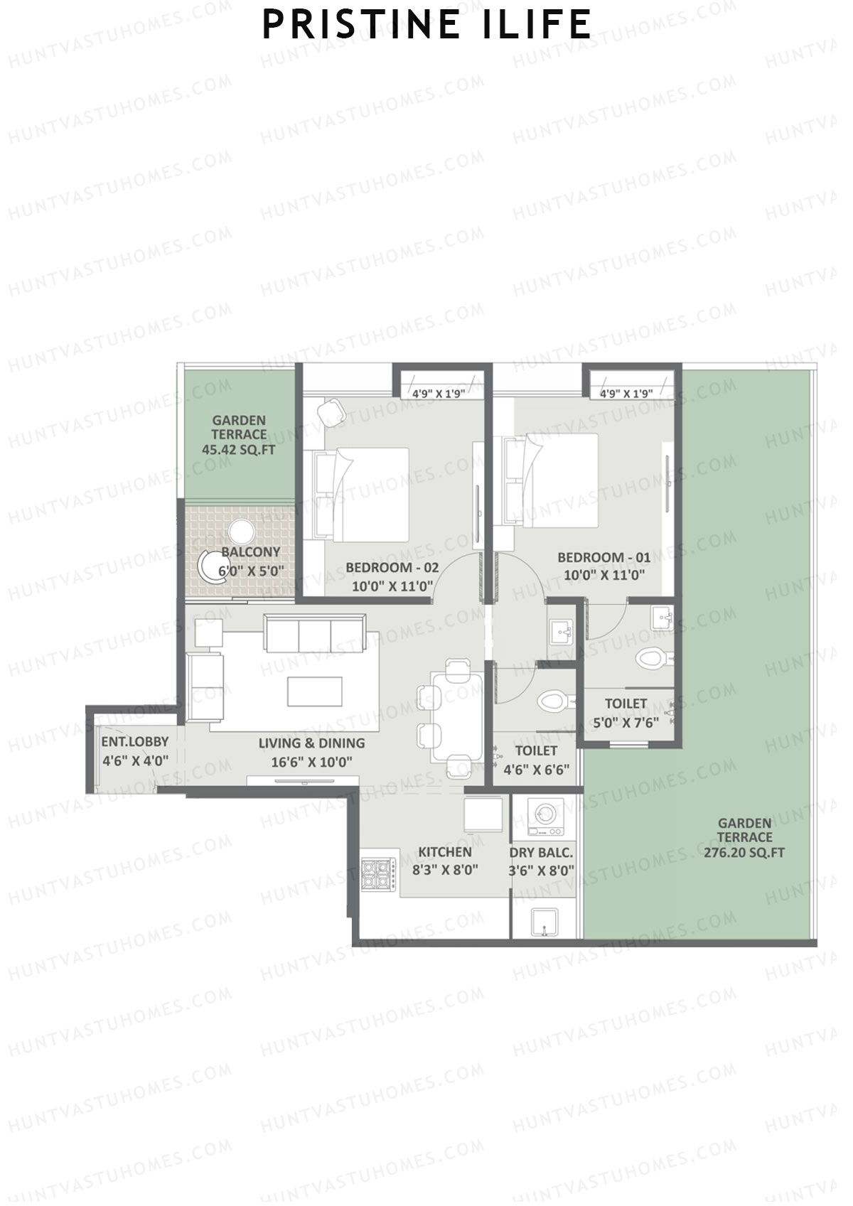 Pristine iLife Omega Unit 2 Floor Plan